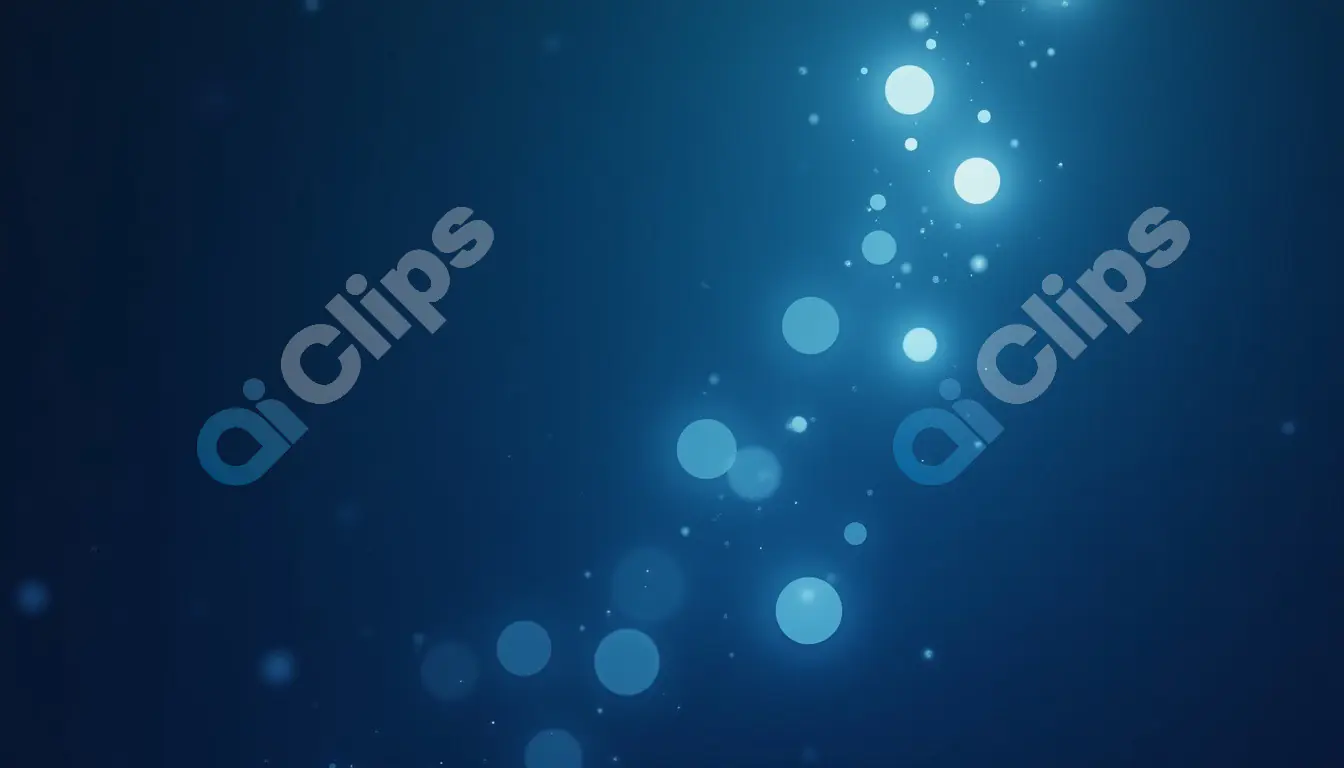 Abstract Bokeh Light Particles on a Blue Backgrounds