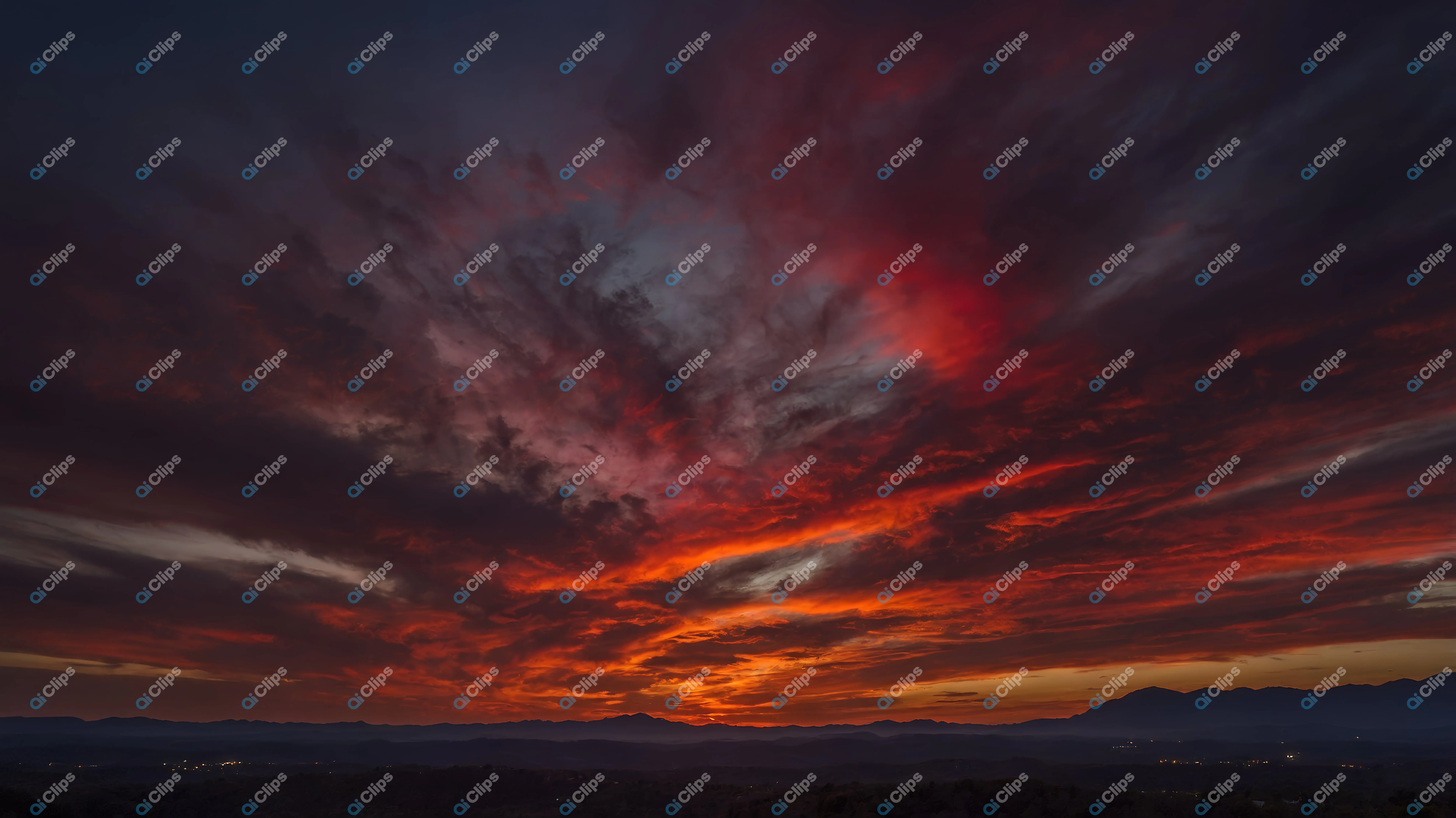 Fiery Sunset Sky