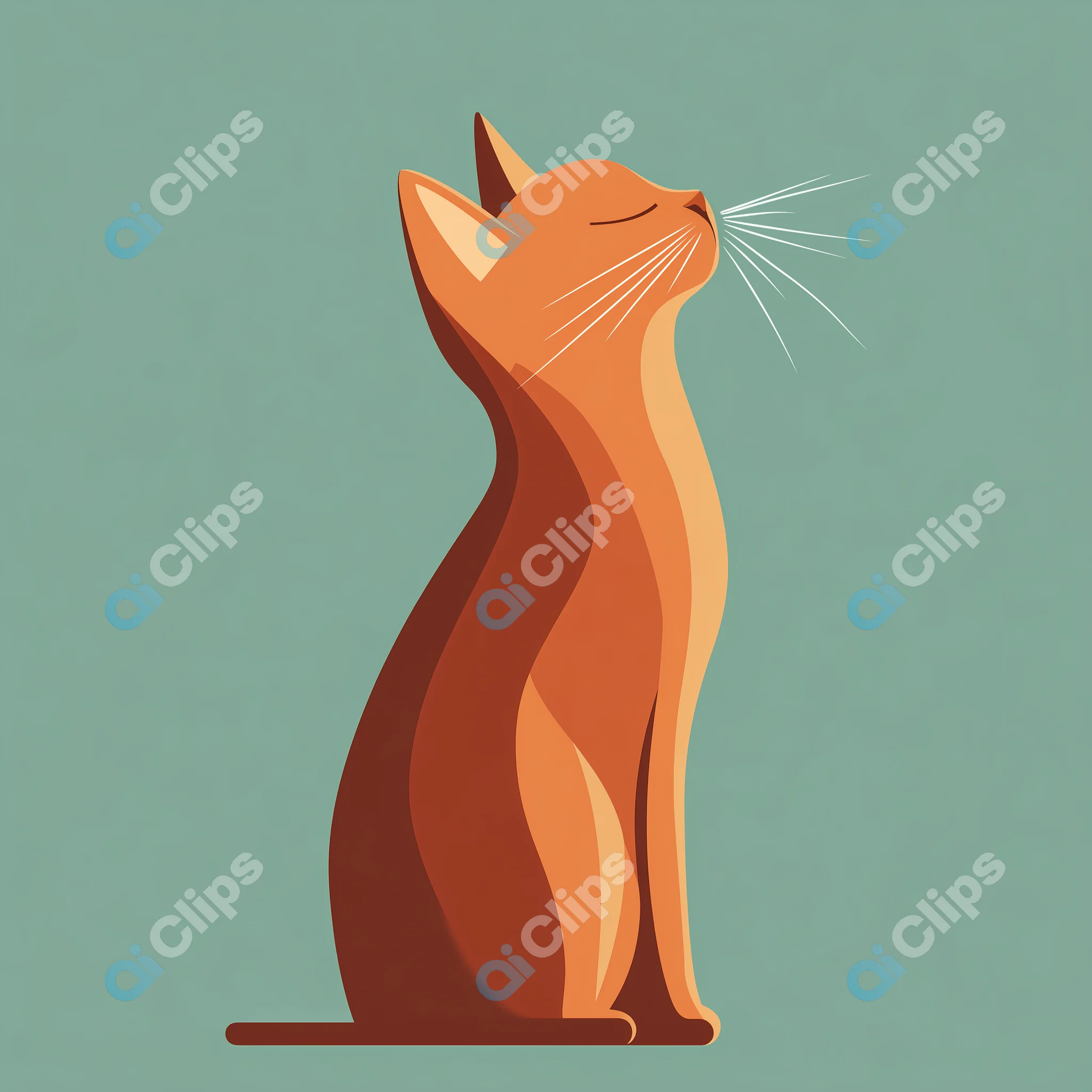 Minimalist Cat Illustration