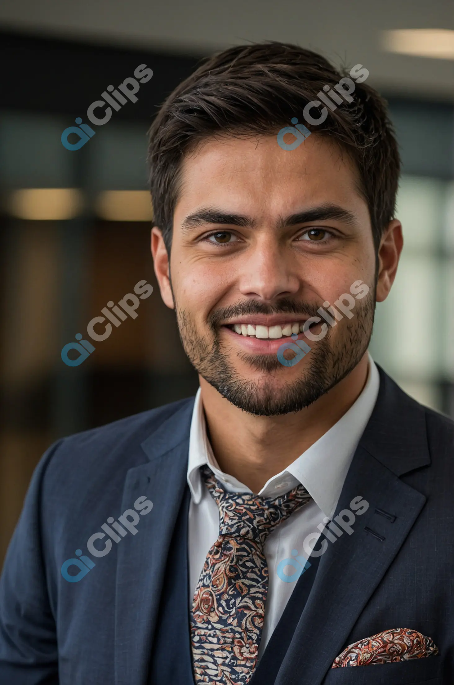 Professional Man Smiling in Suit