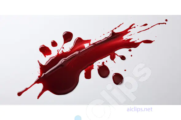 Glossy Red Liquid Splash