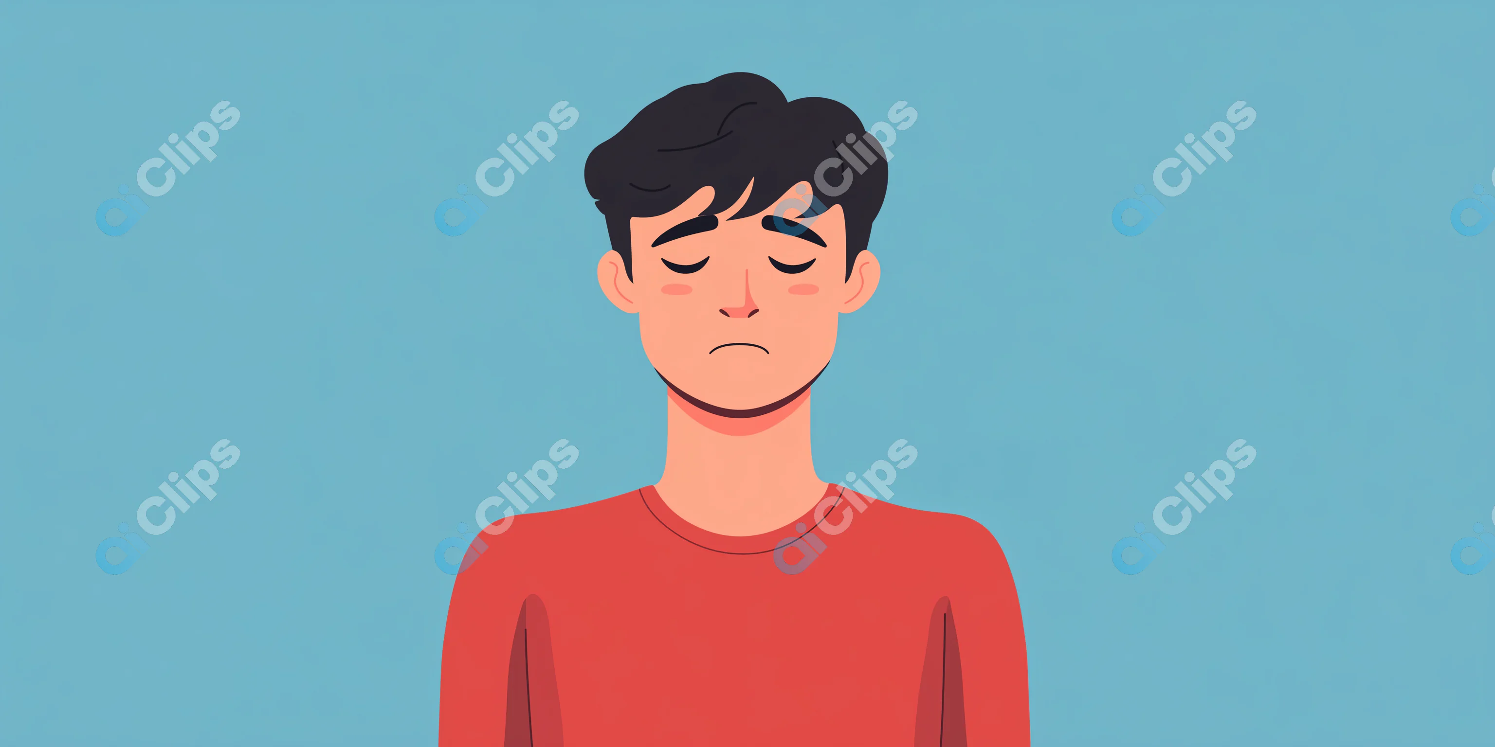 Sad Man Illustration