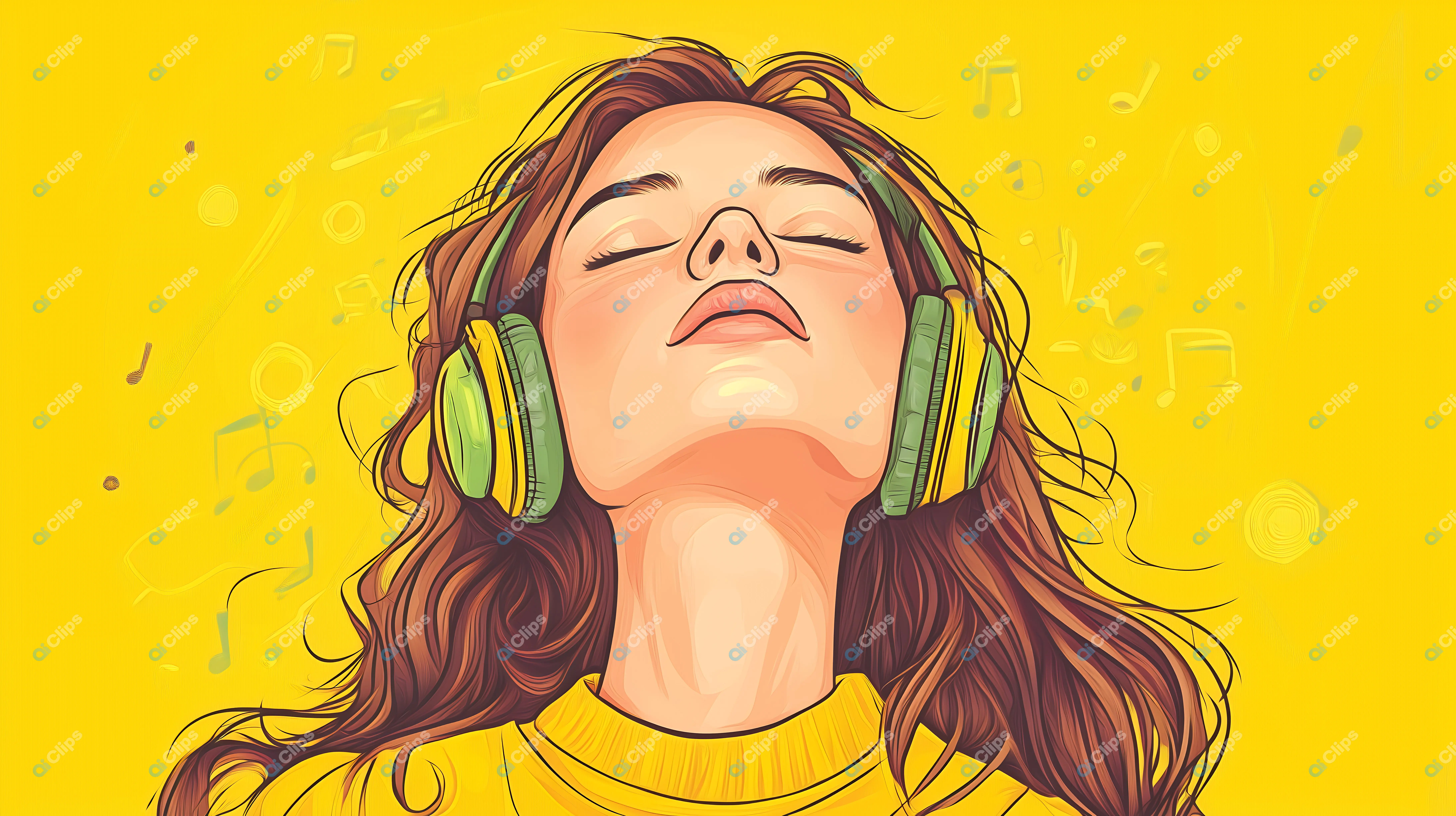 Girl Enjoying Music