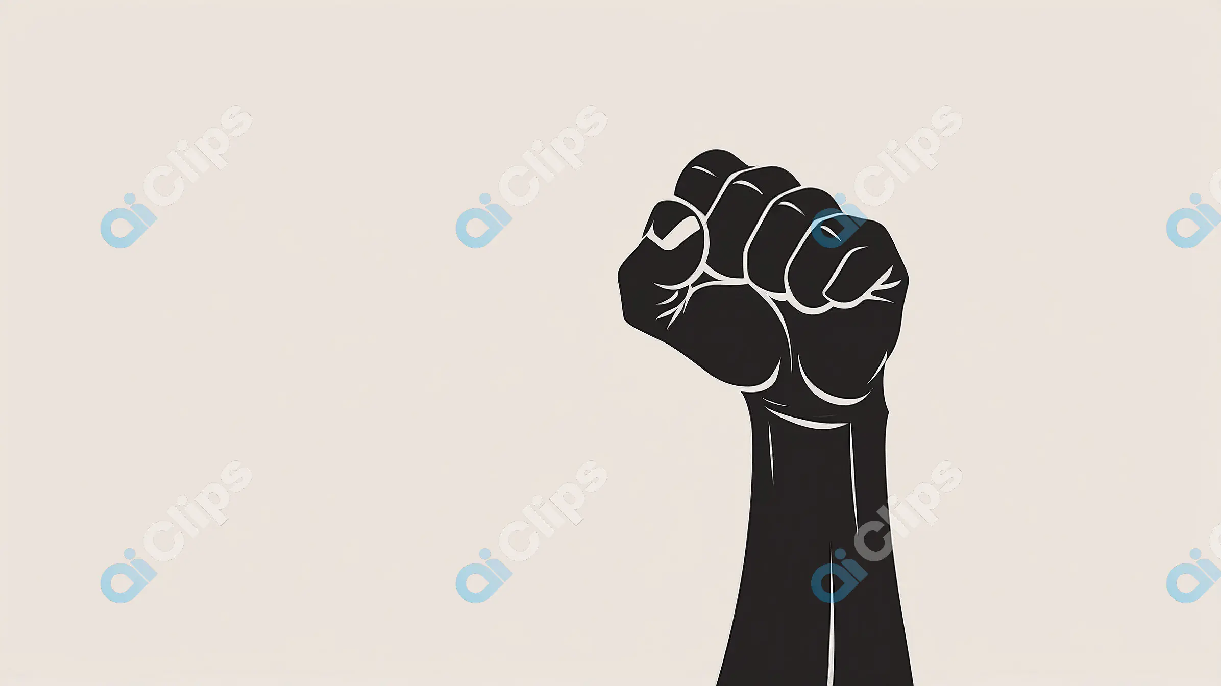 Black Power Fist Illustration