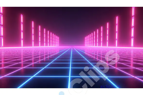 Neon Grid Cyberpunk Futuristic Background