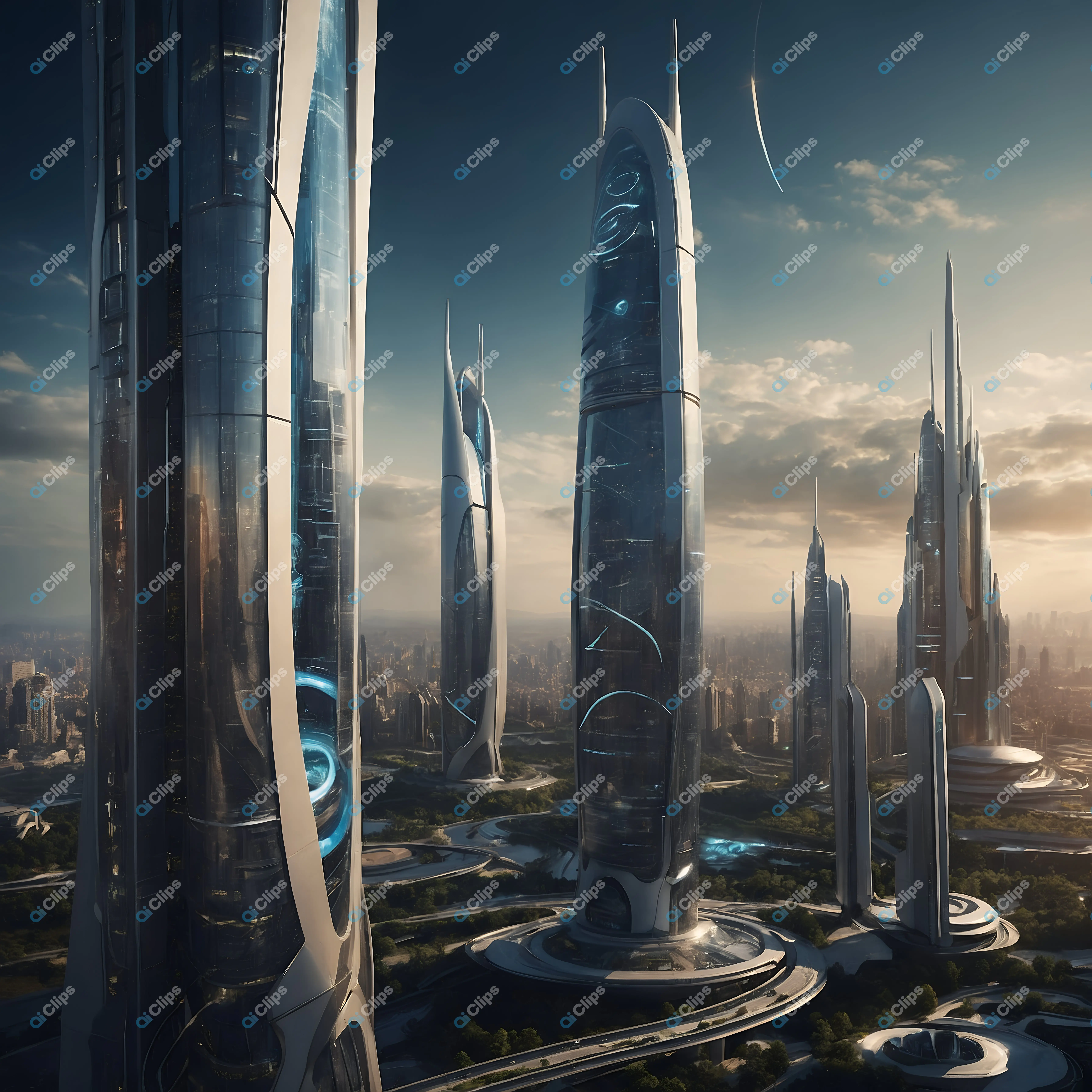 Futuristic Skyscraper Cityscape