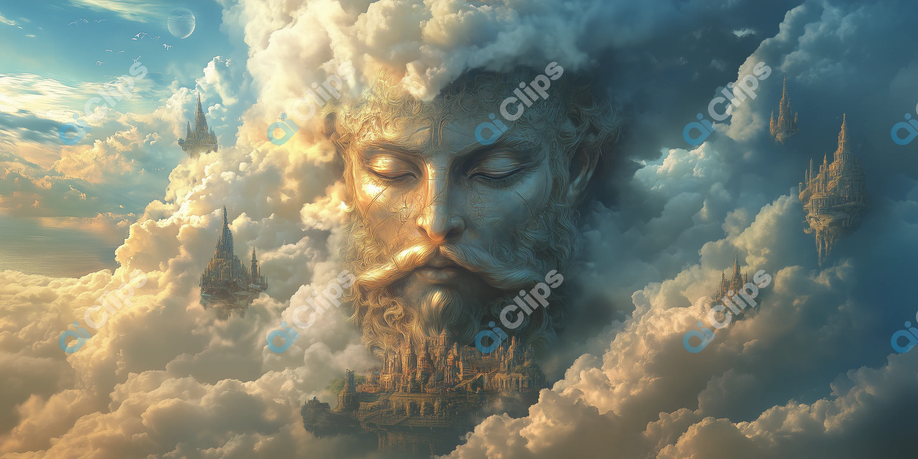 Sky God in the Clouds