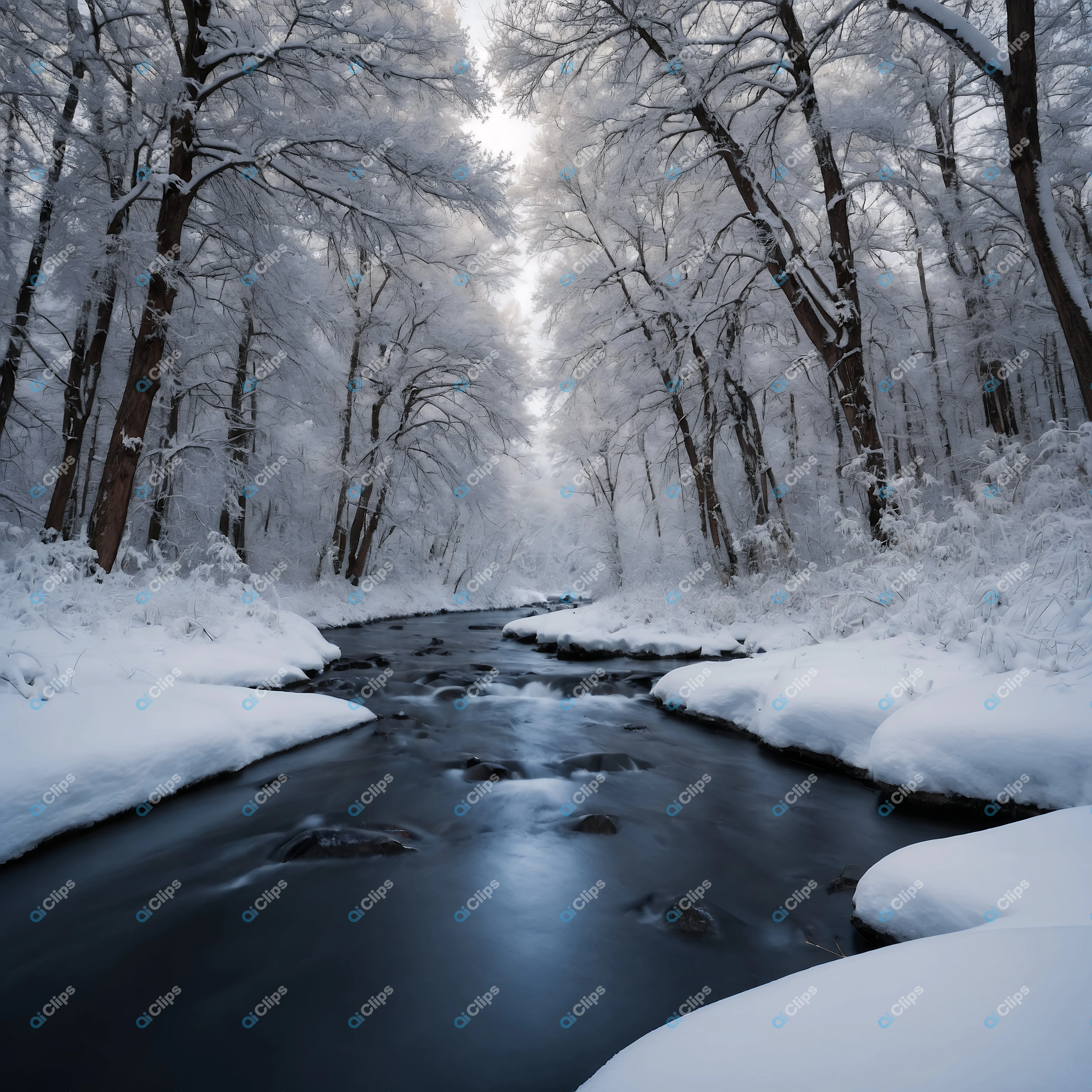 Winter Forest Stream