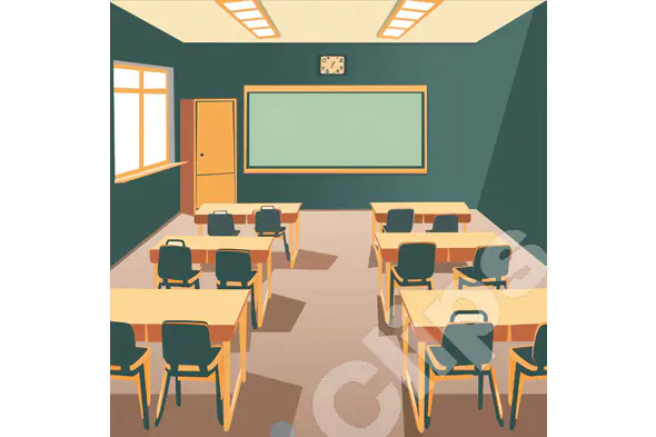 Modern Classroom Illustration