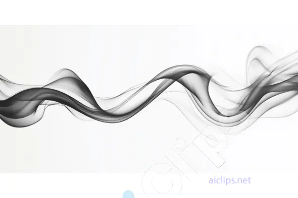 Flowing Black Smoke Ribbon