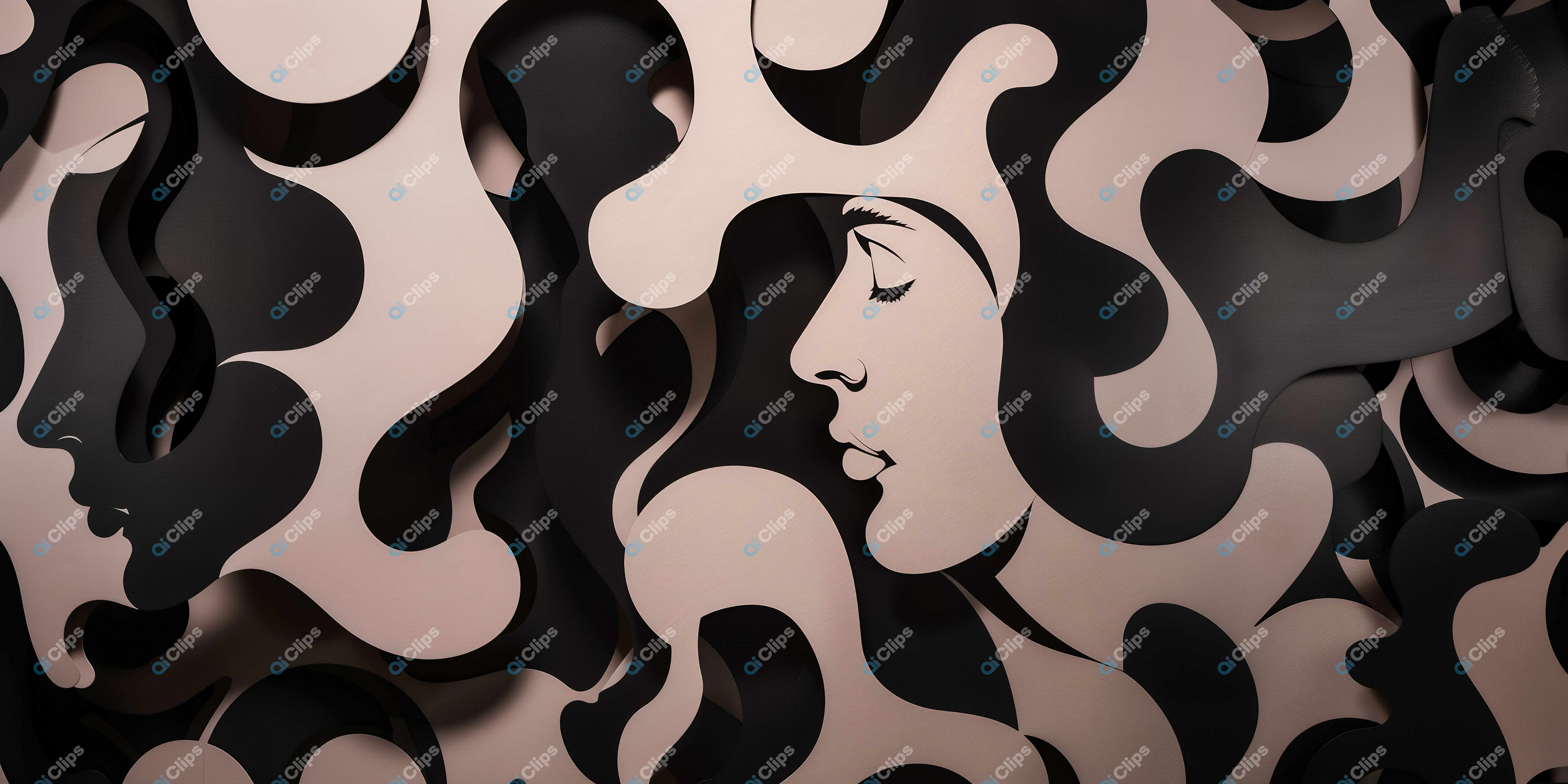 Abstract Faces in Waves