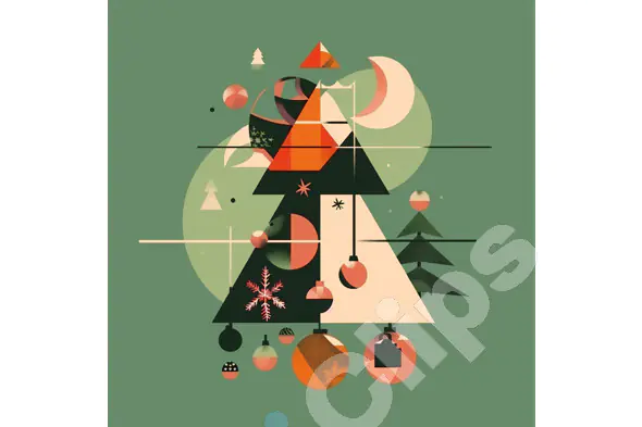Abstract Christmas Tree Art