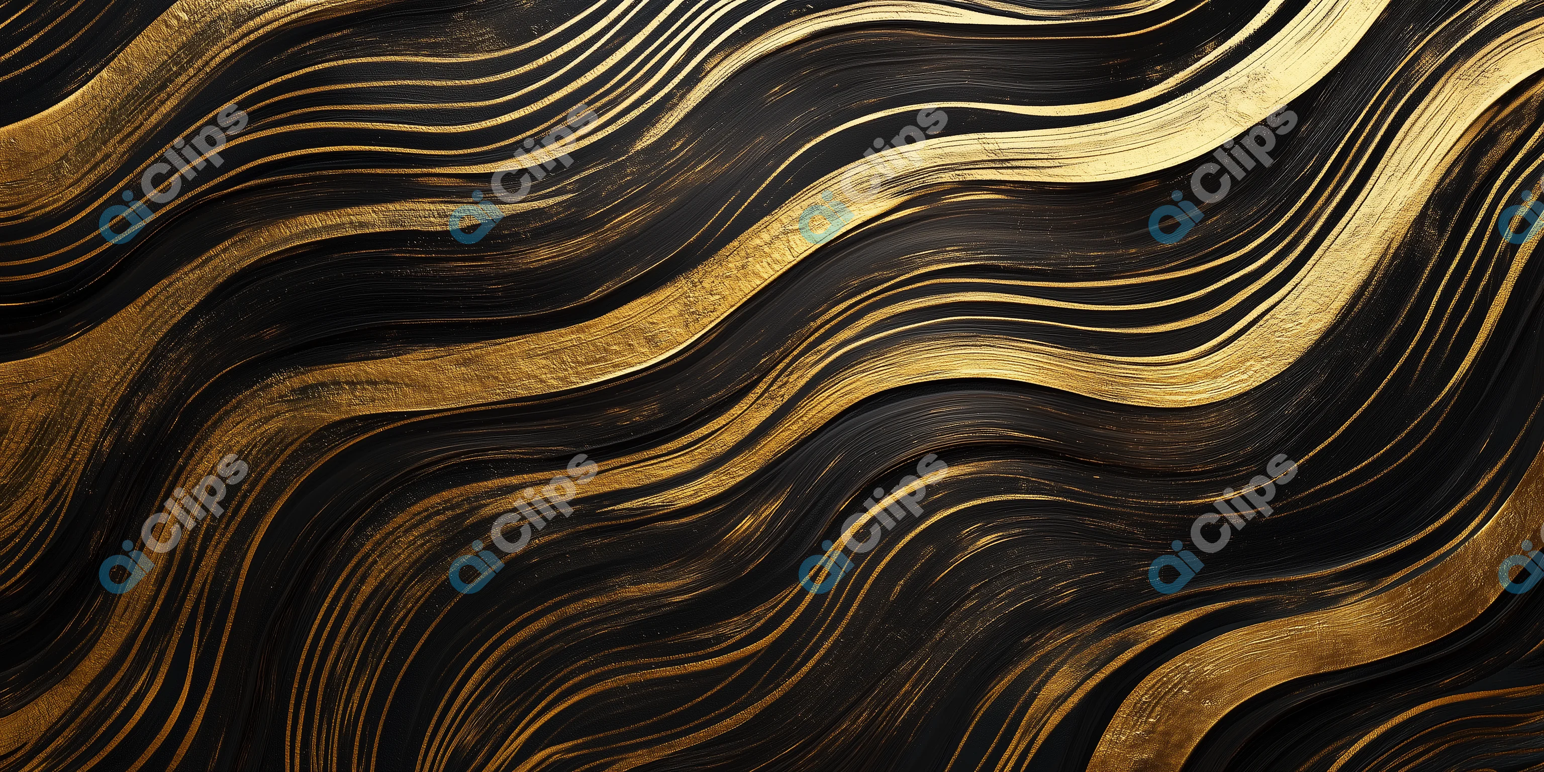 Black and Gold Wave Texture