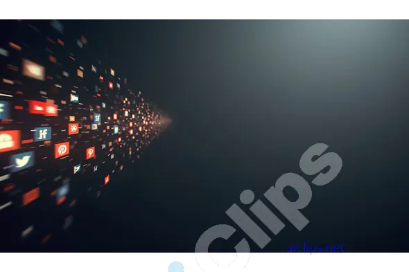 Digital Social Media Icons in Motion