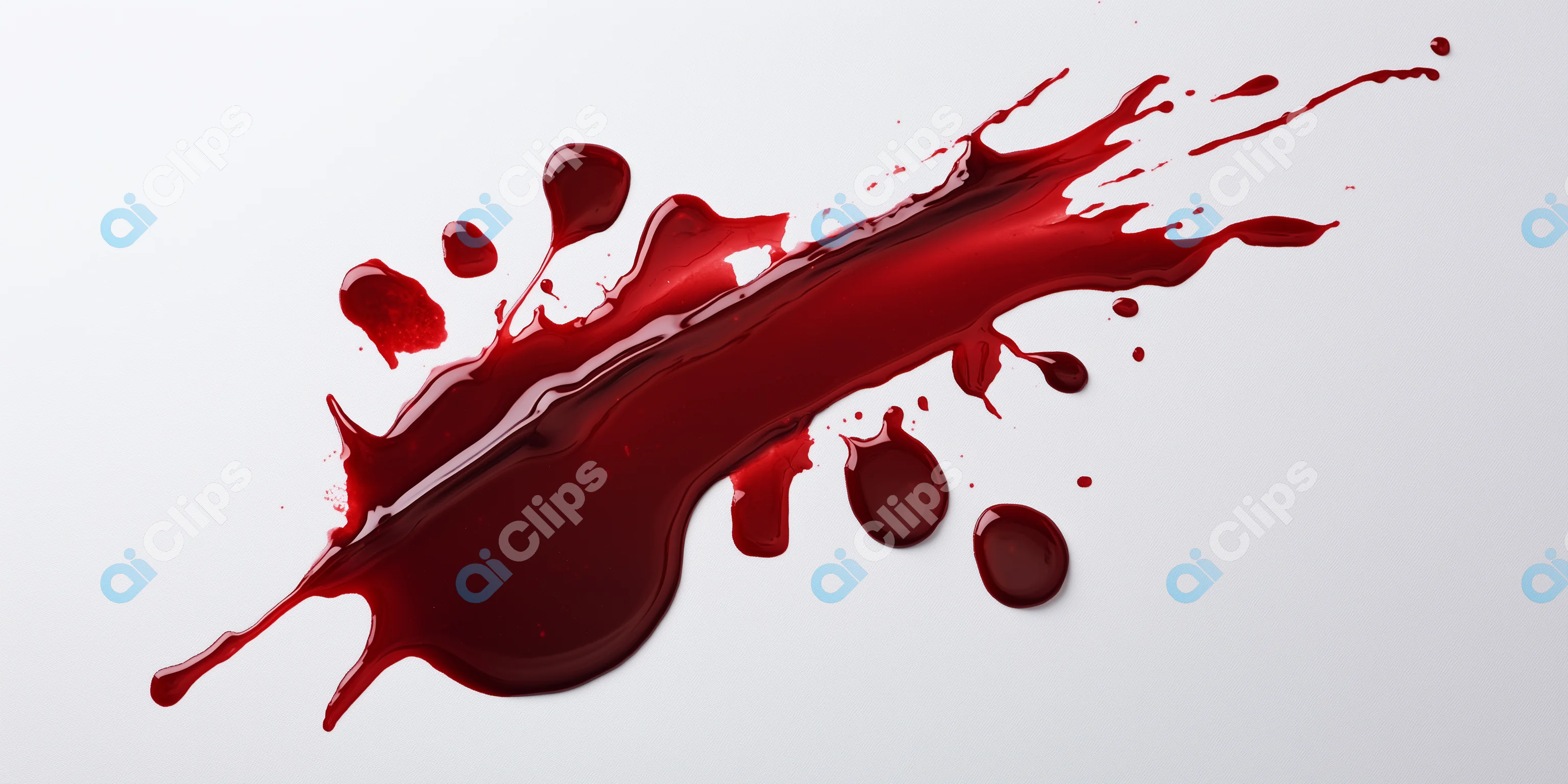 Glossy Red Liquid Splash