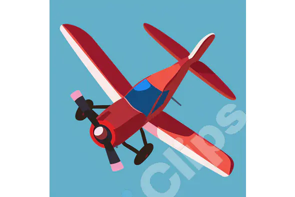 Red Airplane Illustration