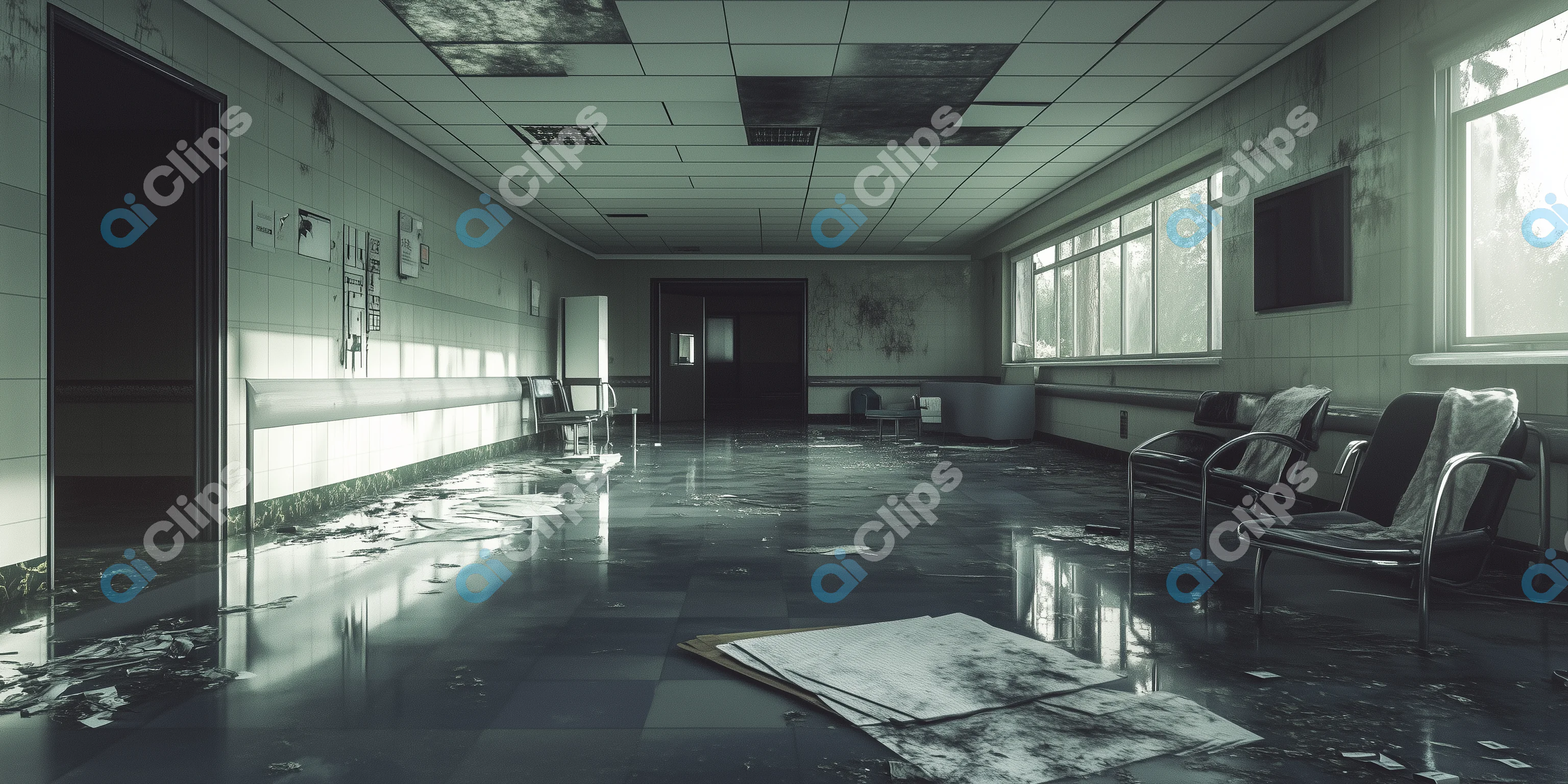 Abandoned Hospital Corridor