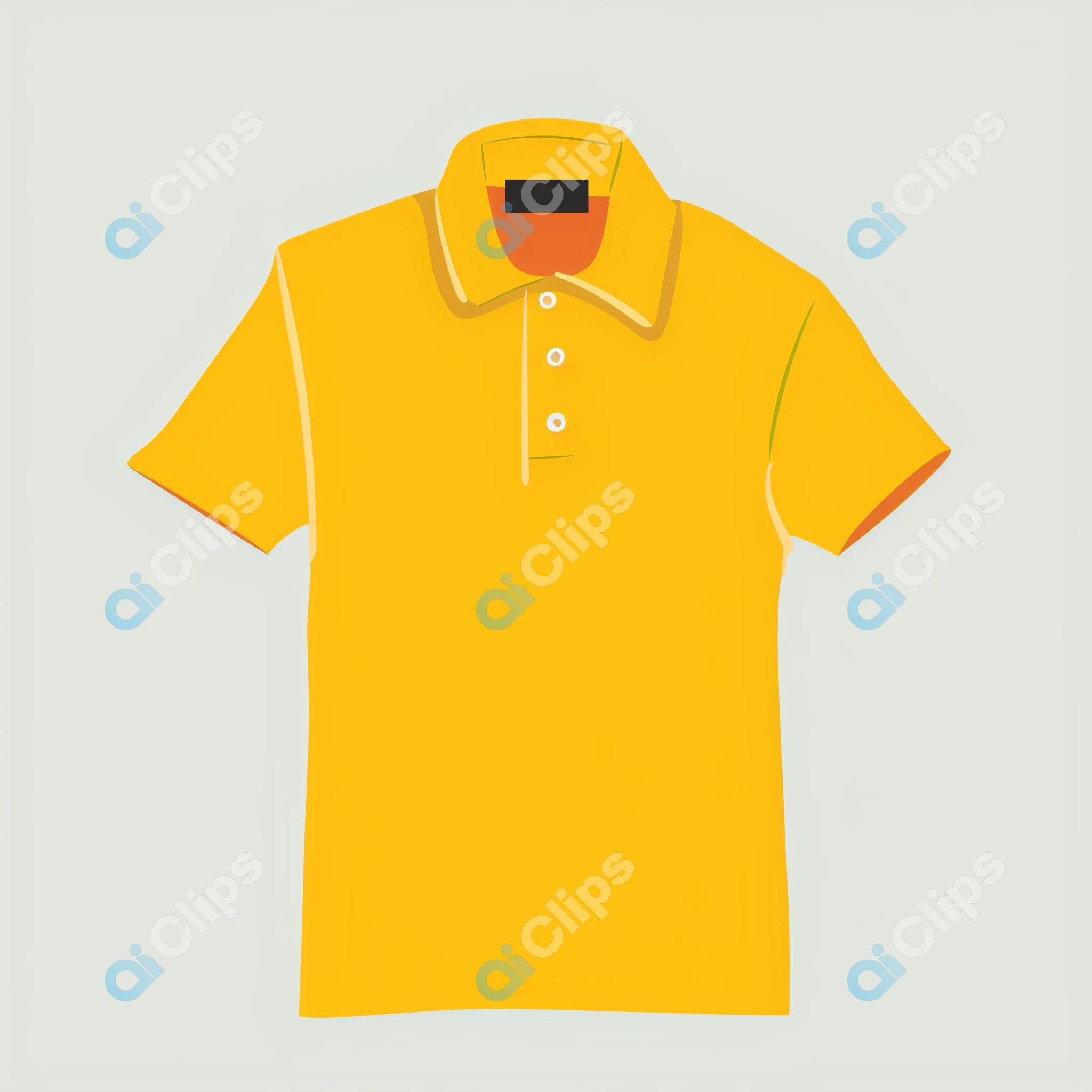 Yellow Polo Shirt Illustration