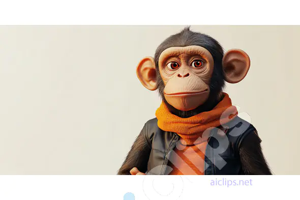 Fashionable Cartoon Monkey Render