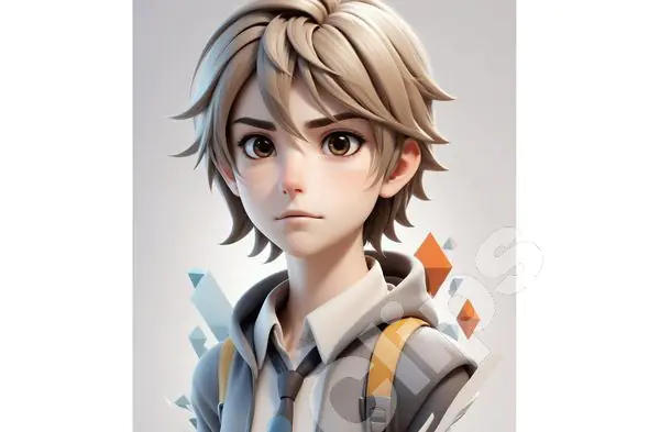 Stylized Schoolboy Portrait