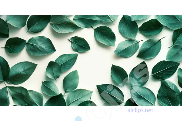 Overlapping Green Leaves Background