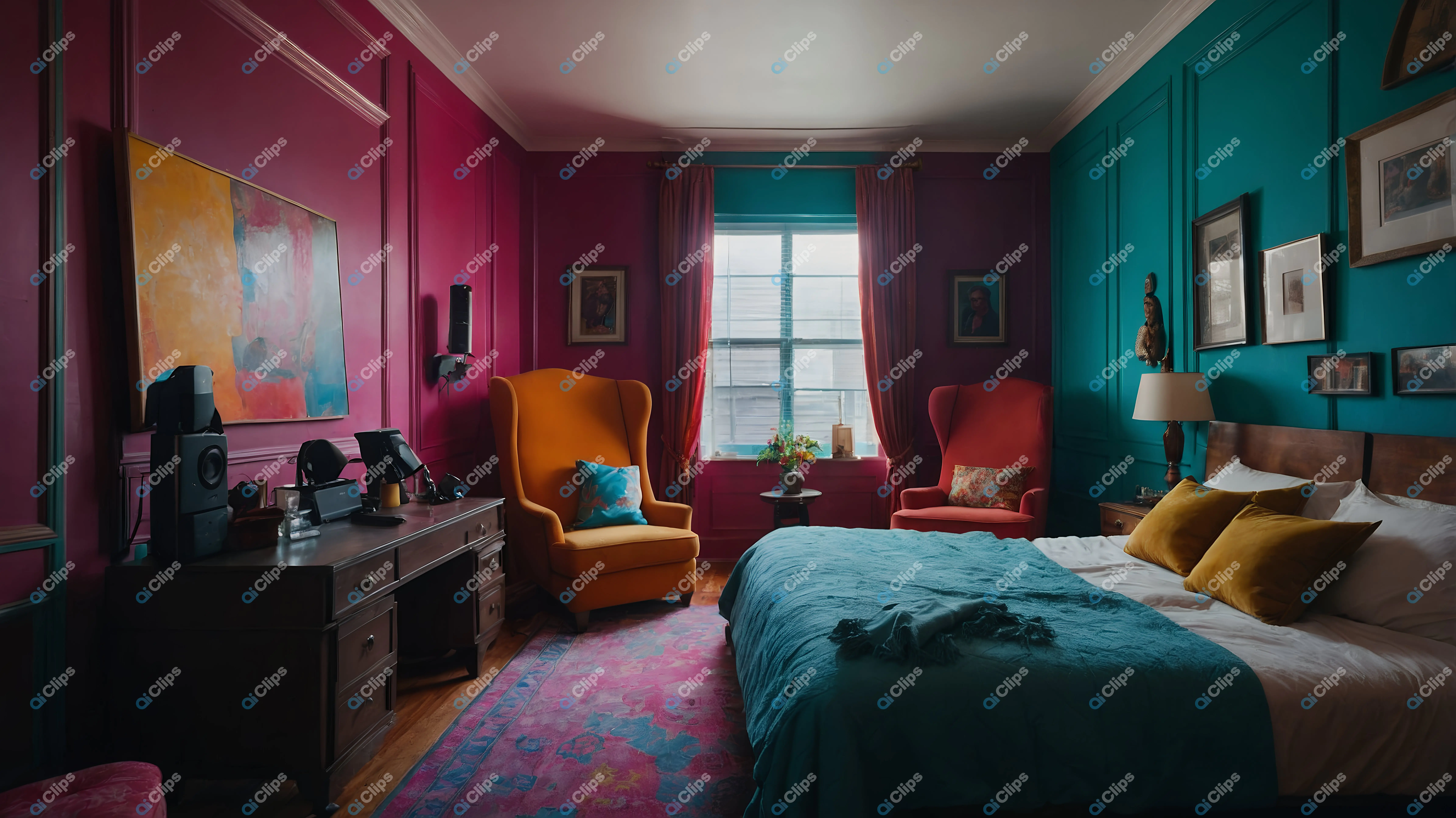 Vibrant Eclectic Bedroom