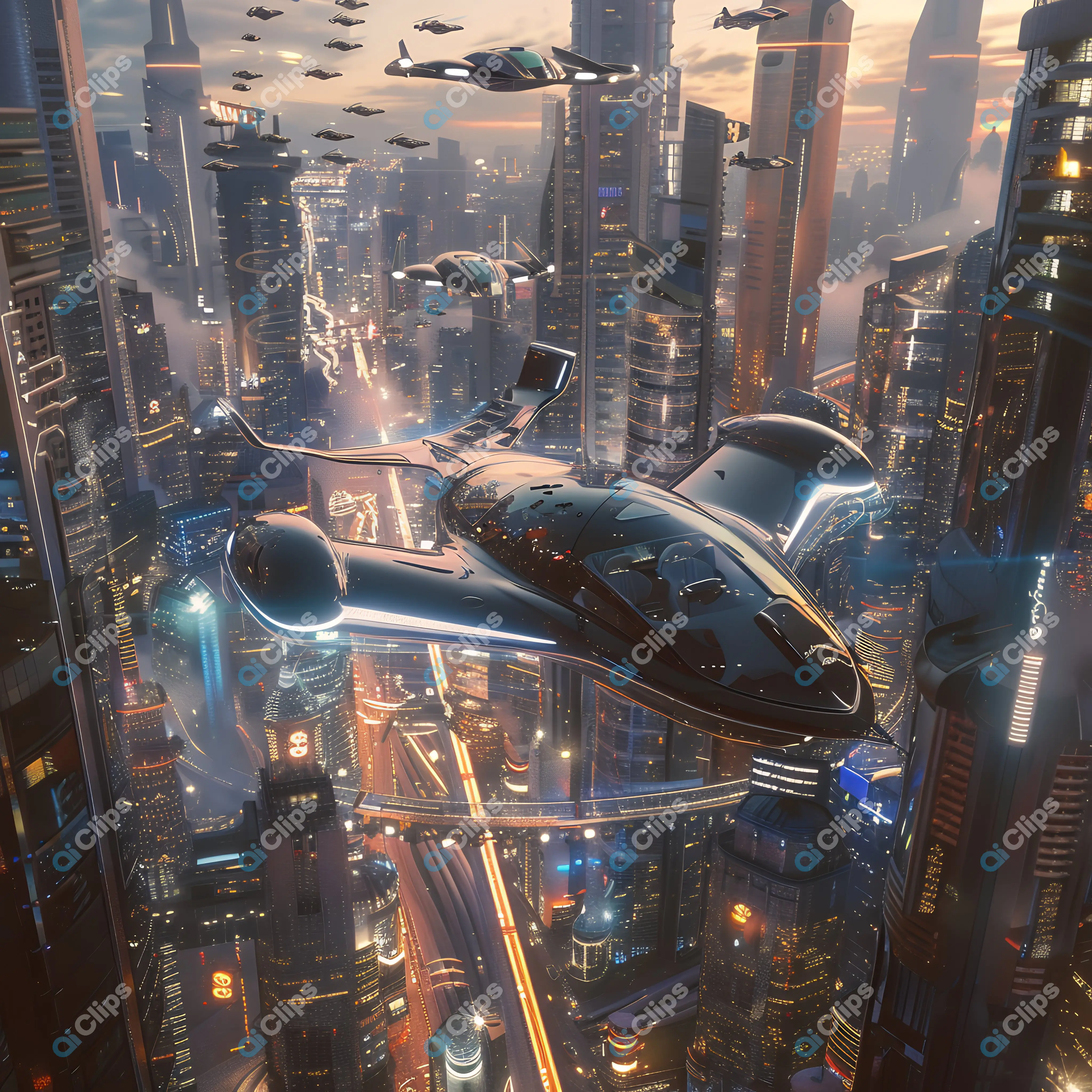 Futuristic Flying Car