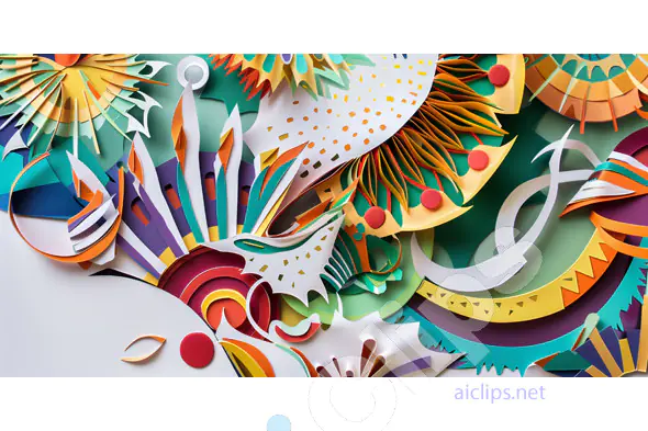 Colorful Paper Art Collage