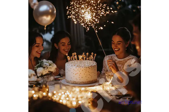 Birthday Celebration with Sparklers
