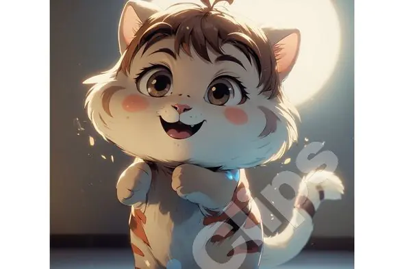 Cute Animated Kitten