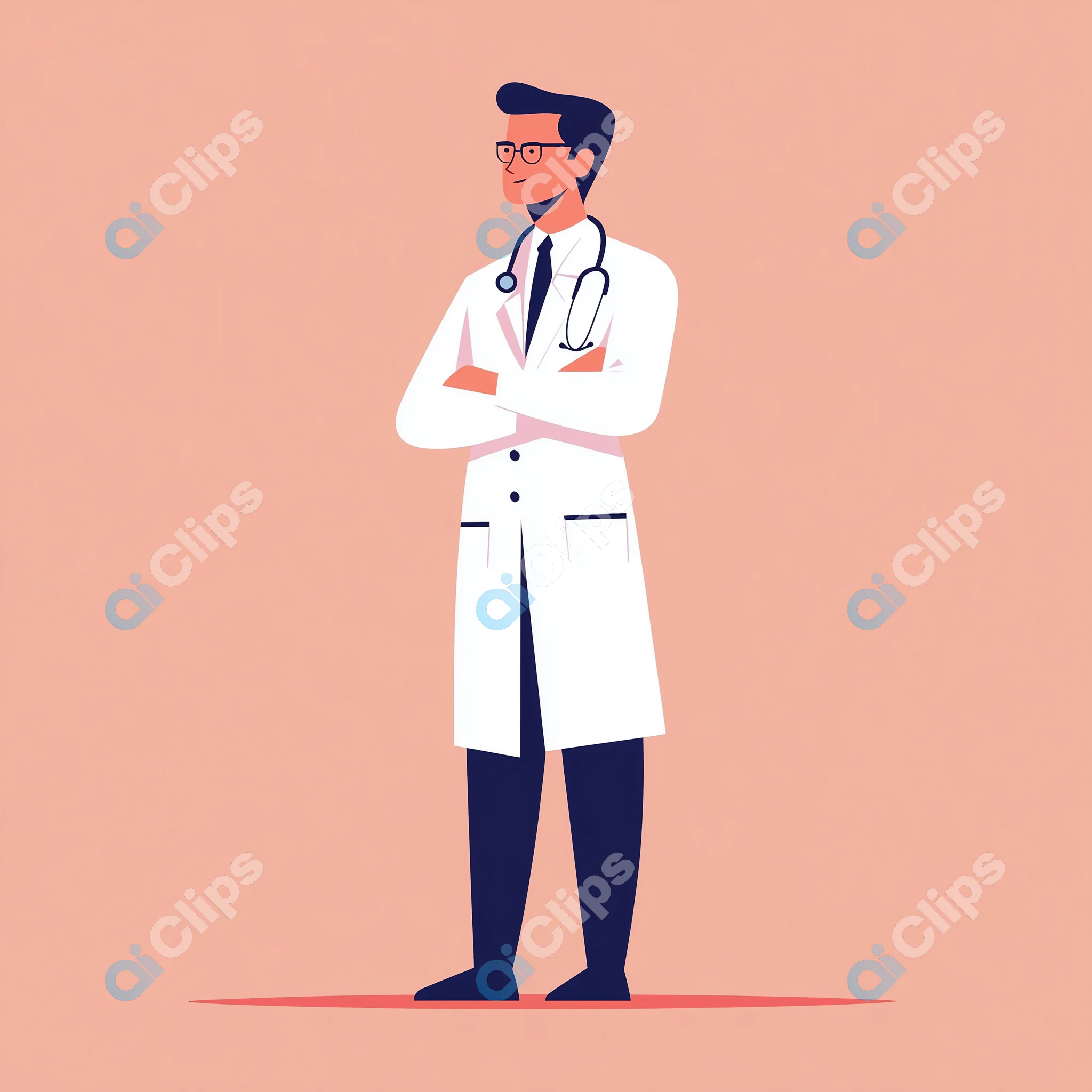 Confident Doctor Illustration