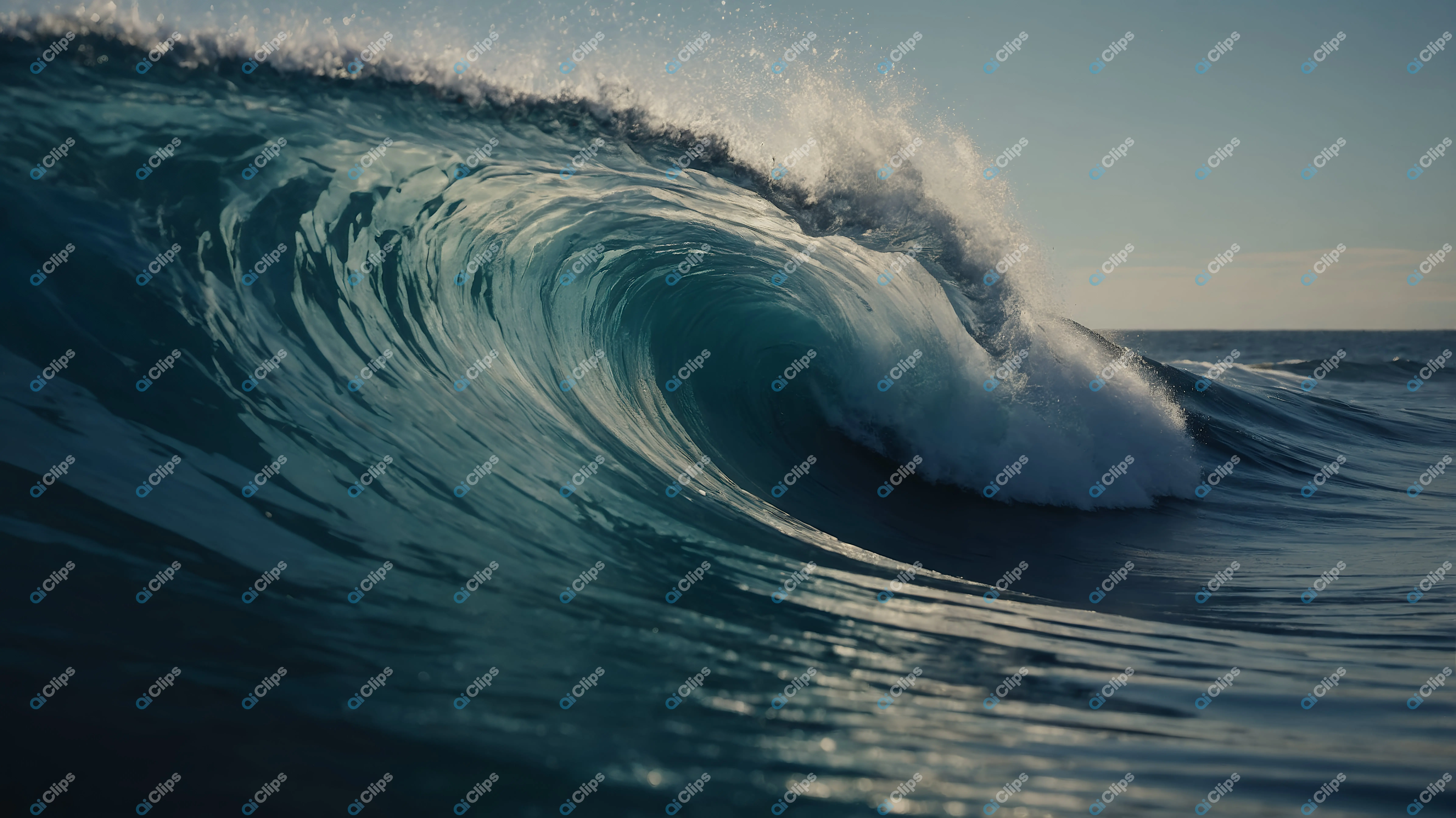 Ocean Wave at Dusk
