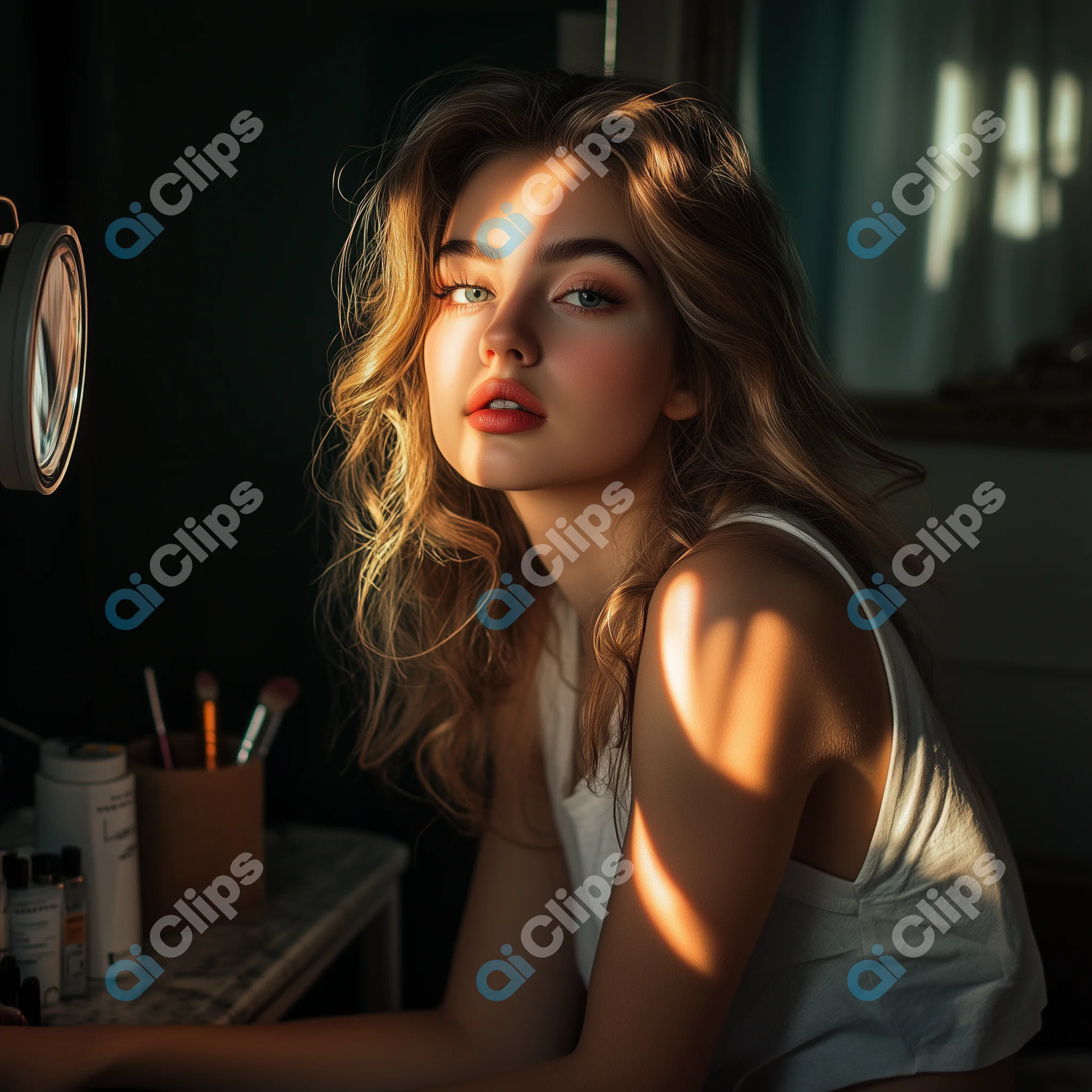 Sunlit Beauty Portrait