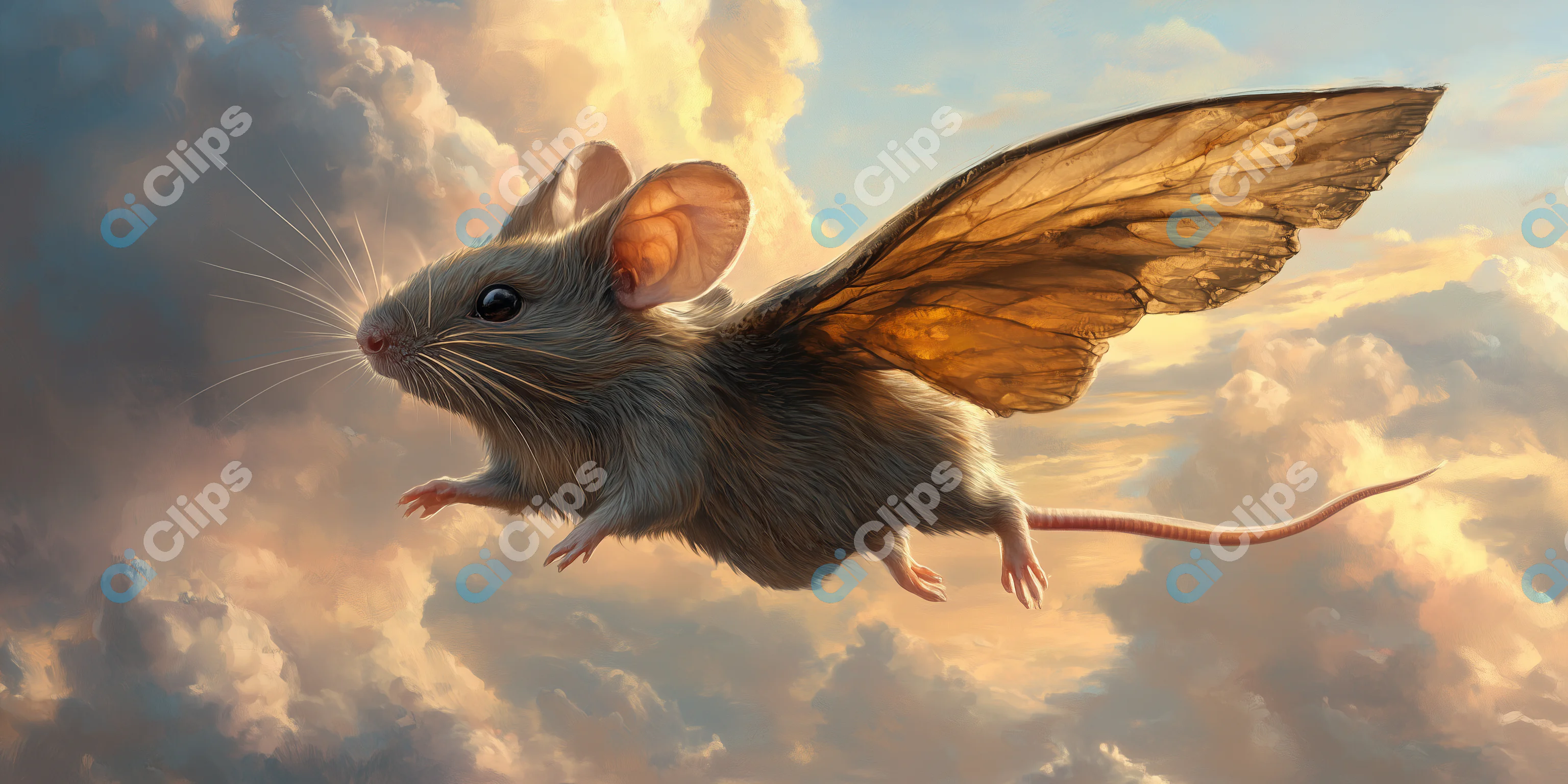 Flying Mouse Fantasy Art