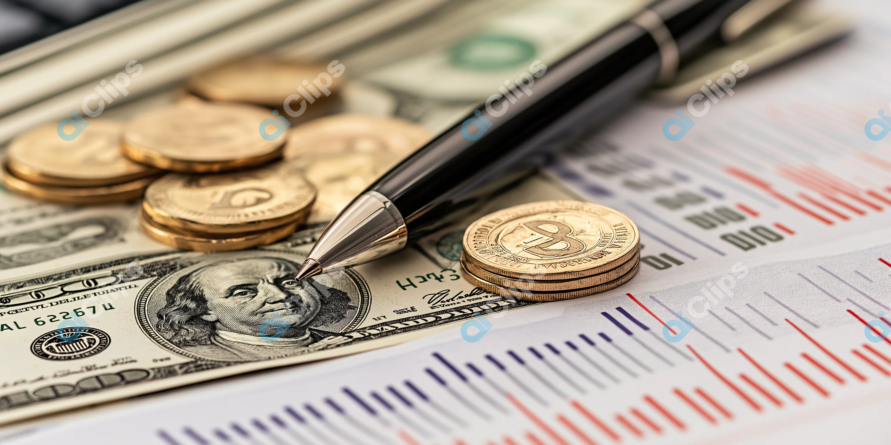 Pen on Financial Report