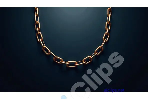 Gold Chain Necklace on Dark Background