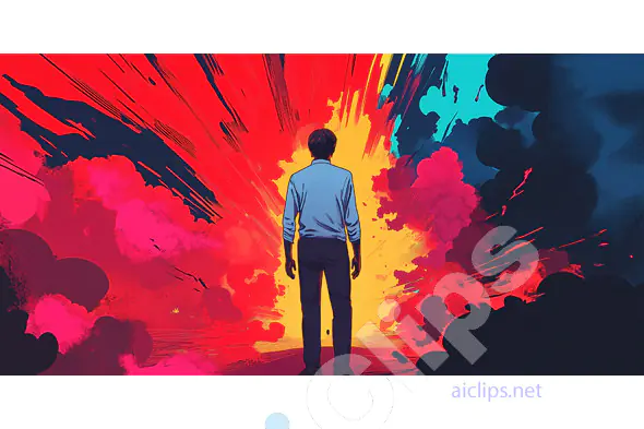 Man Facing Explosive Colors