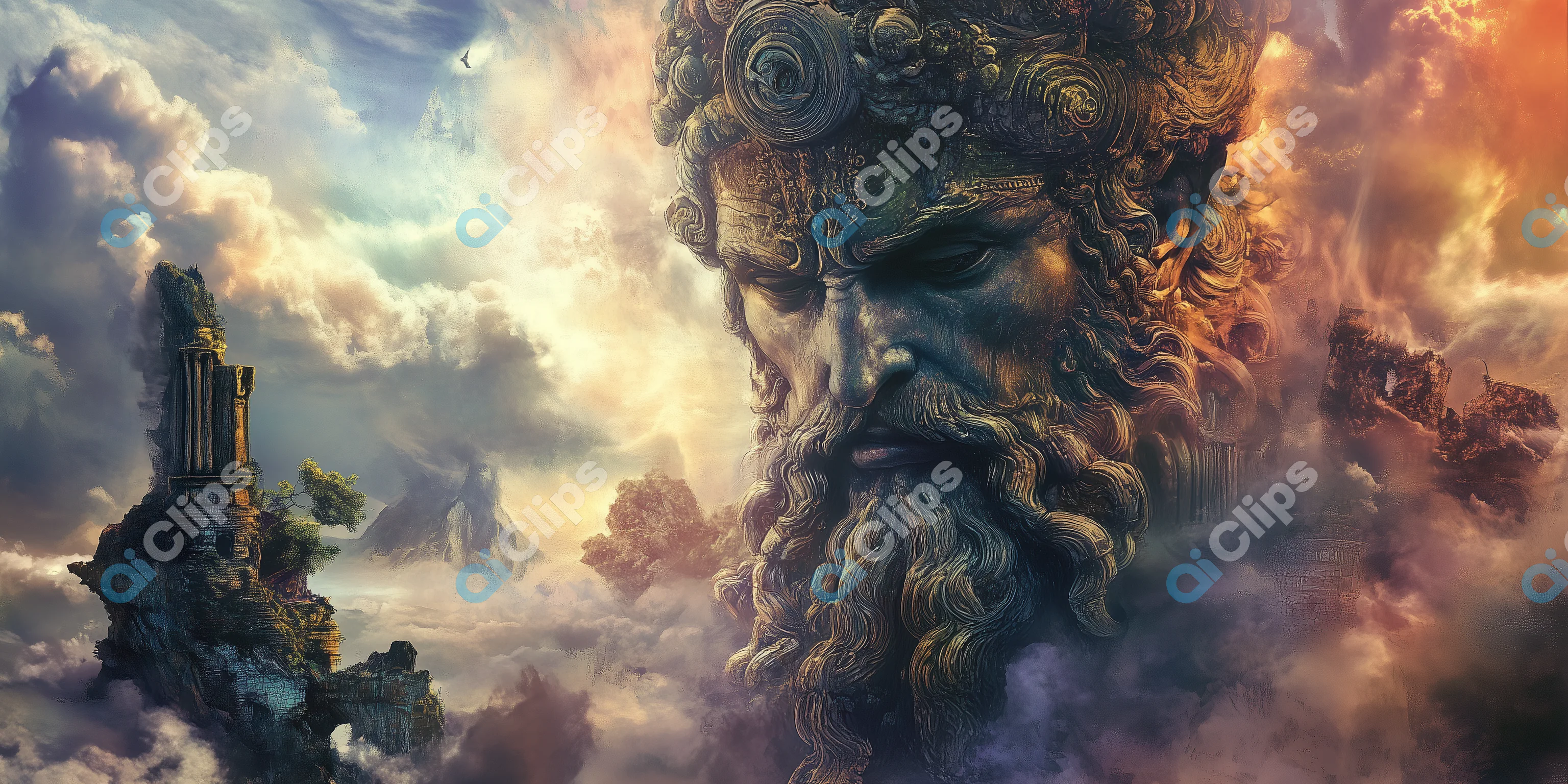 Ancient Titan in the Clouds