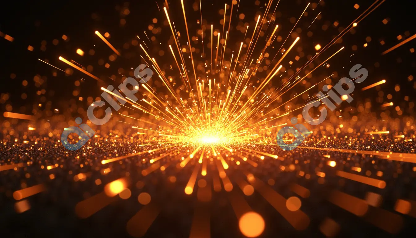 Exploding Golden Light Burst Background
