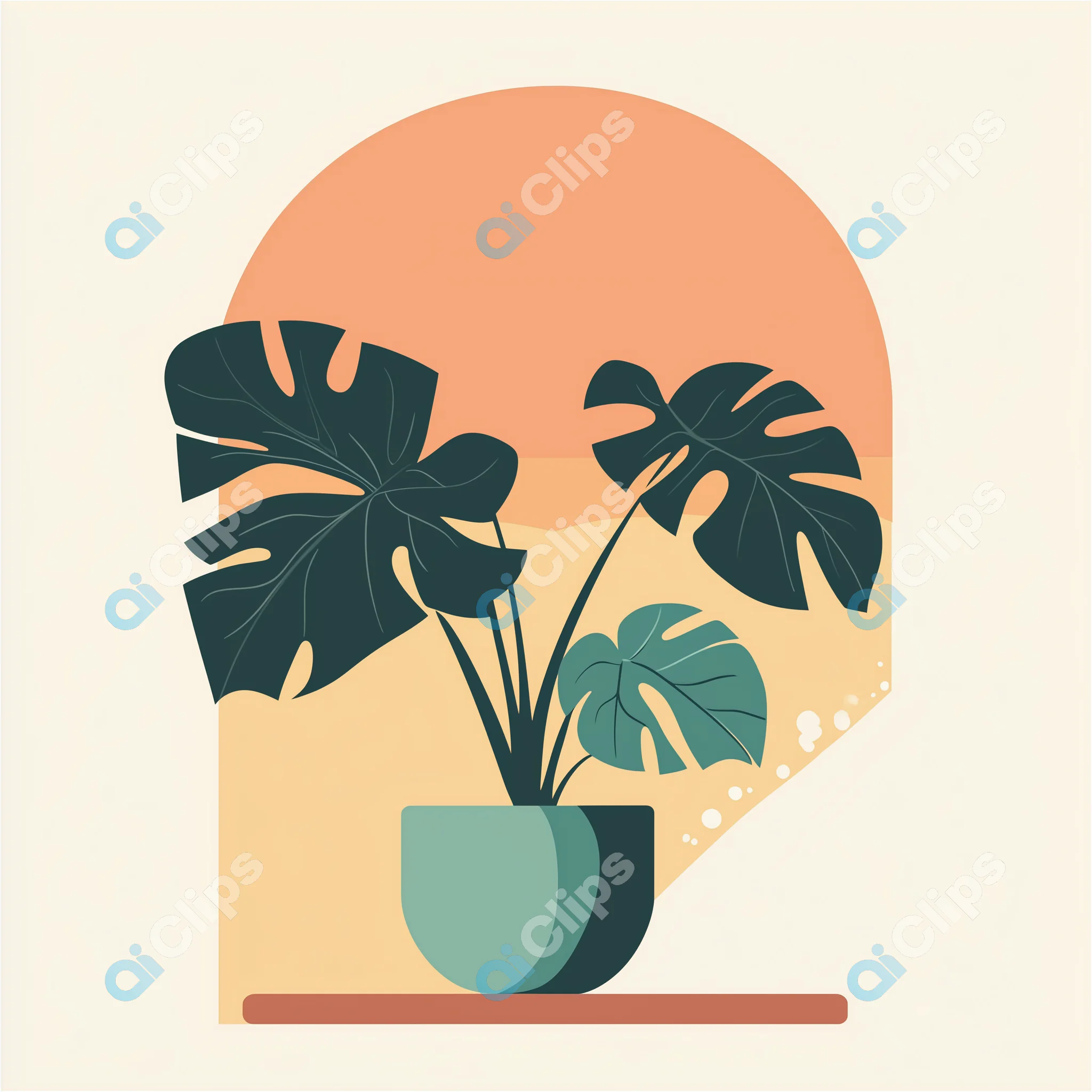 Monstera Plant Illustration