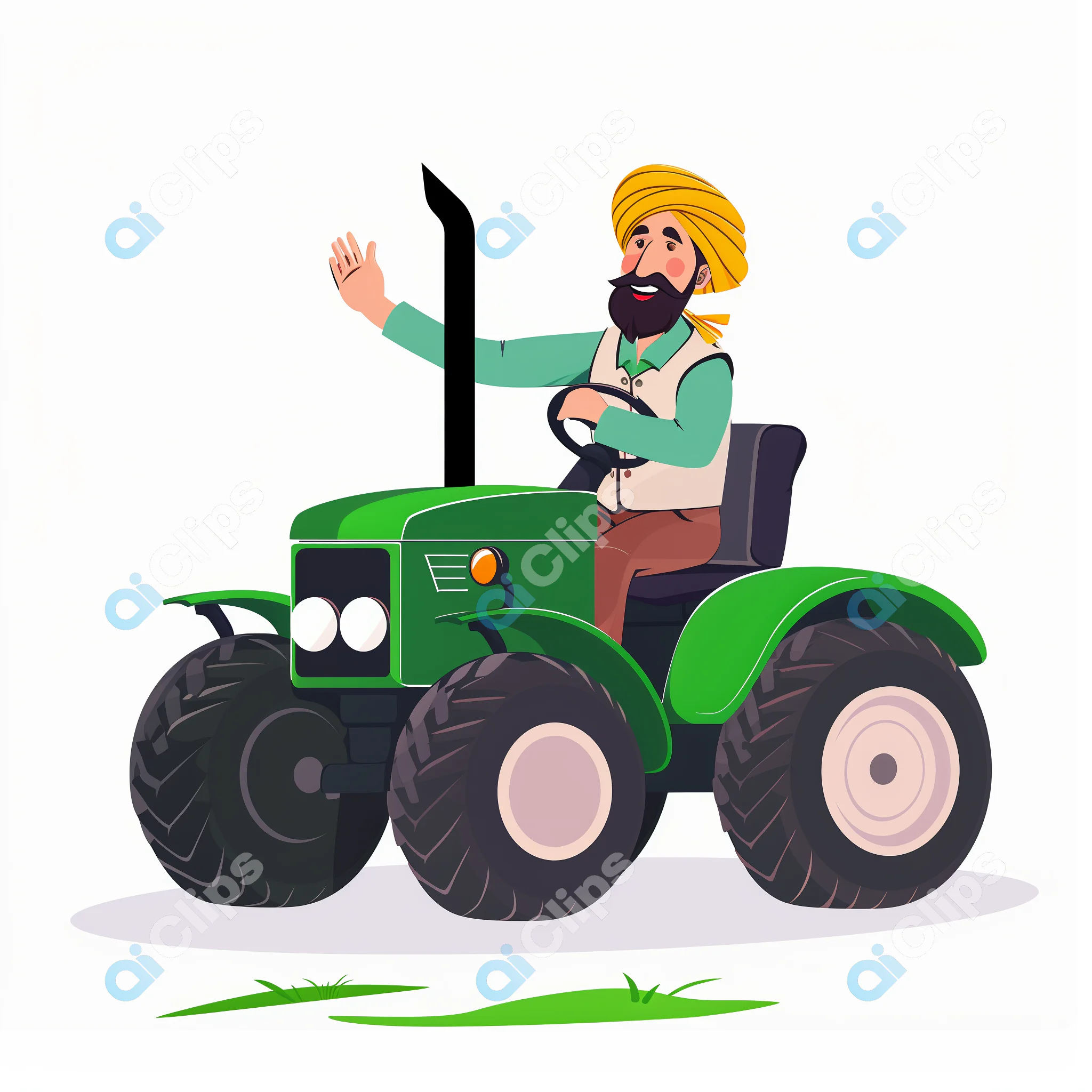 Farmer on Tractor