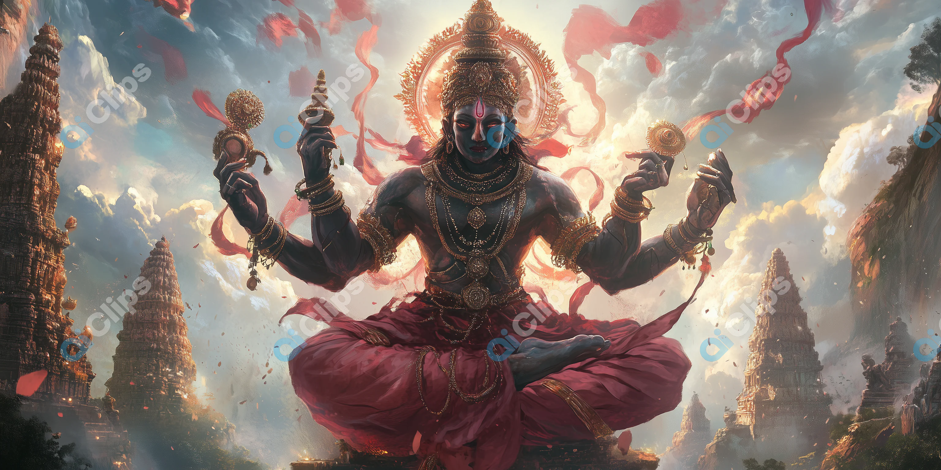 Divine Warrior Deity Artwork