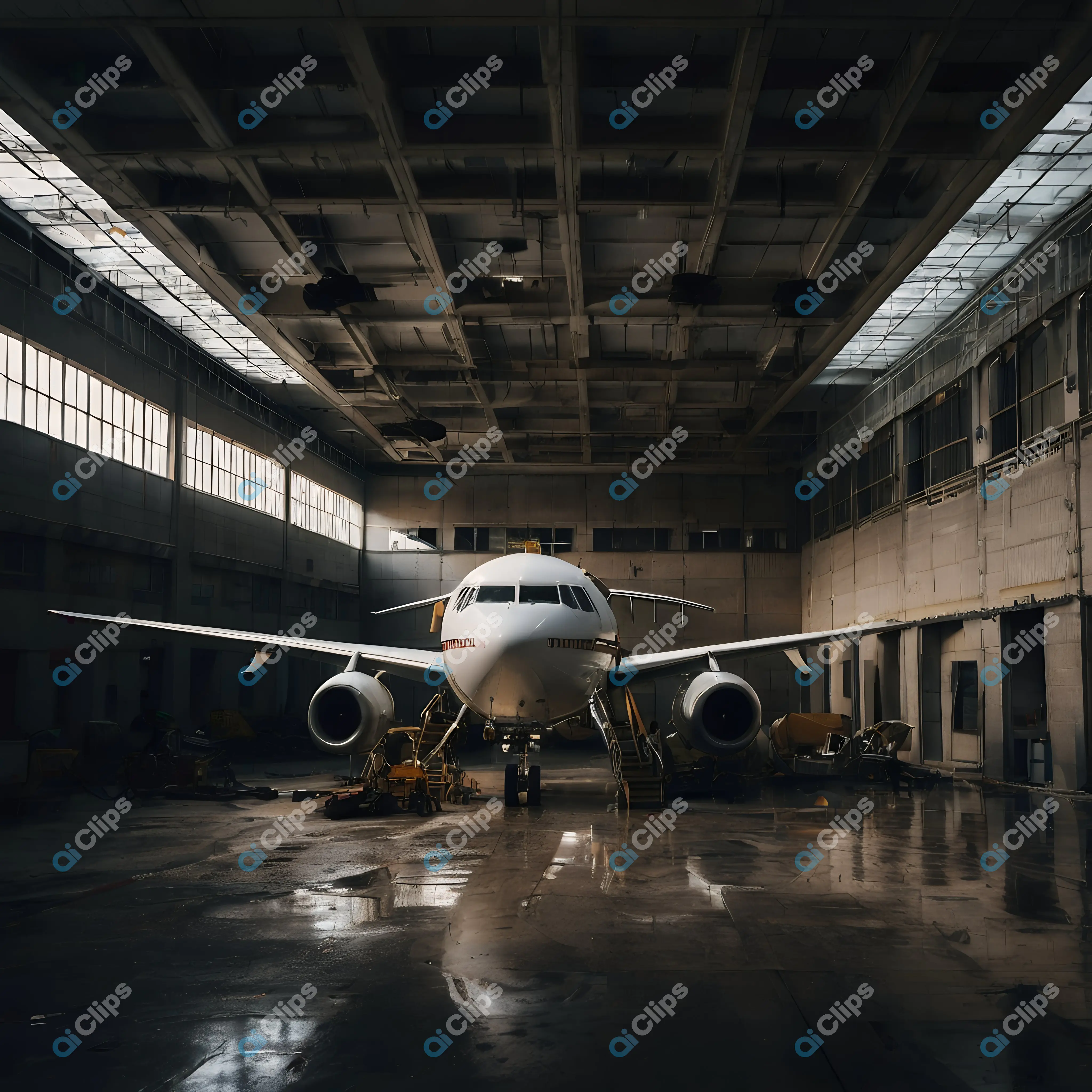 Airplane in Hangar