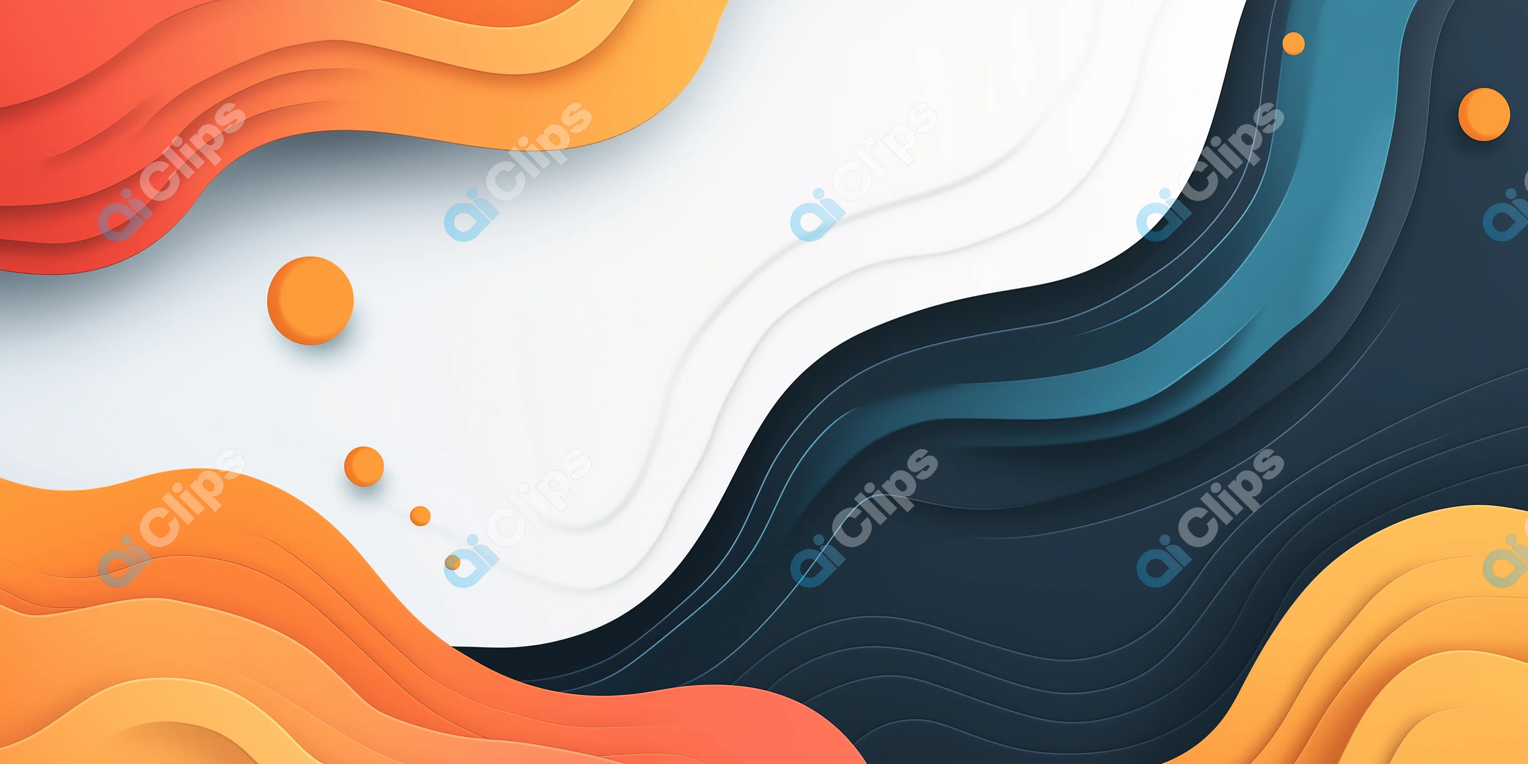 Colorful Abstract Wave Layers