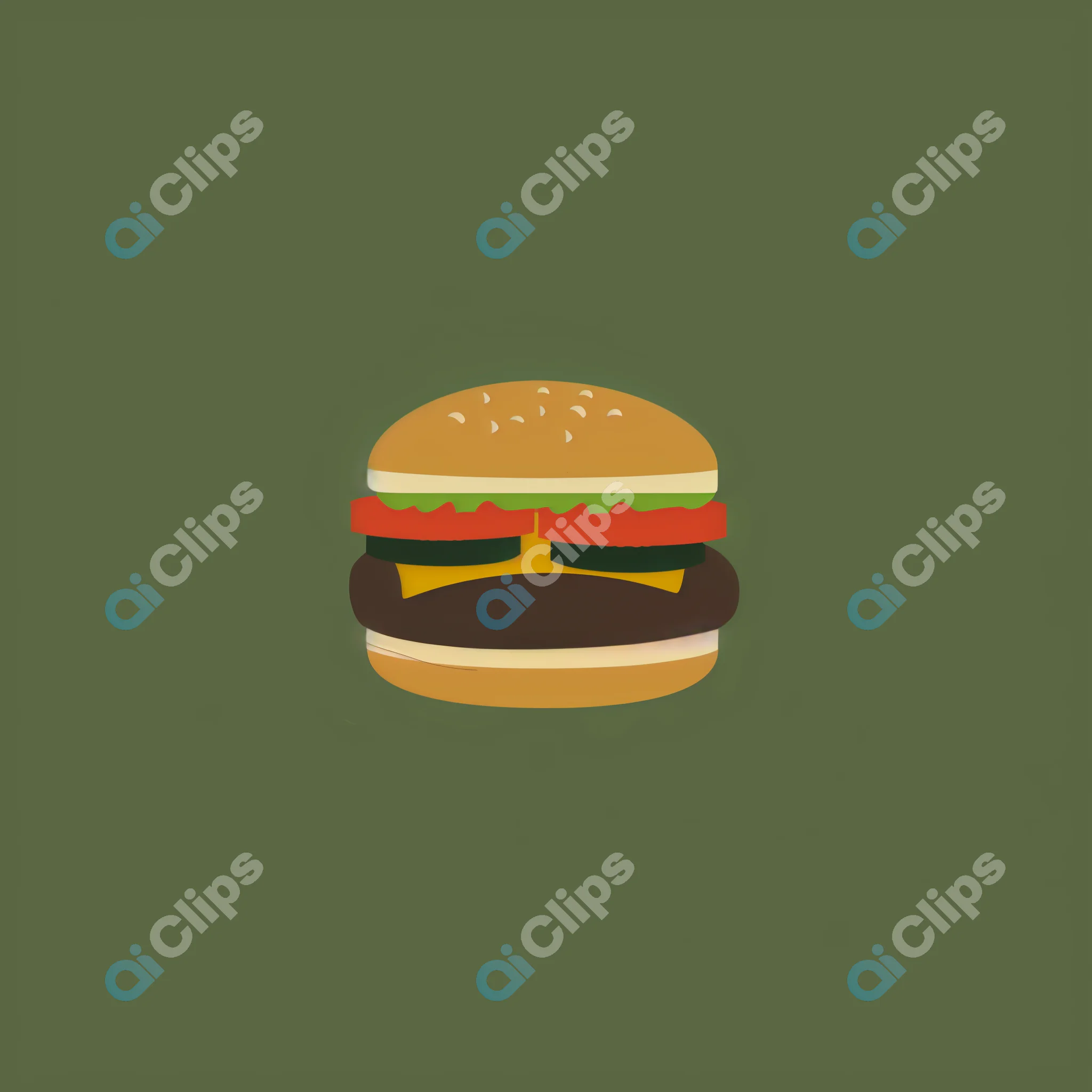 Classic Burger Illustration