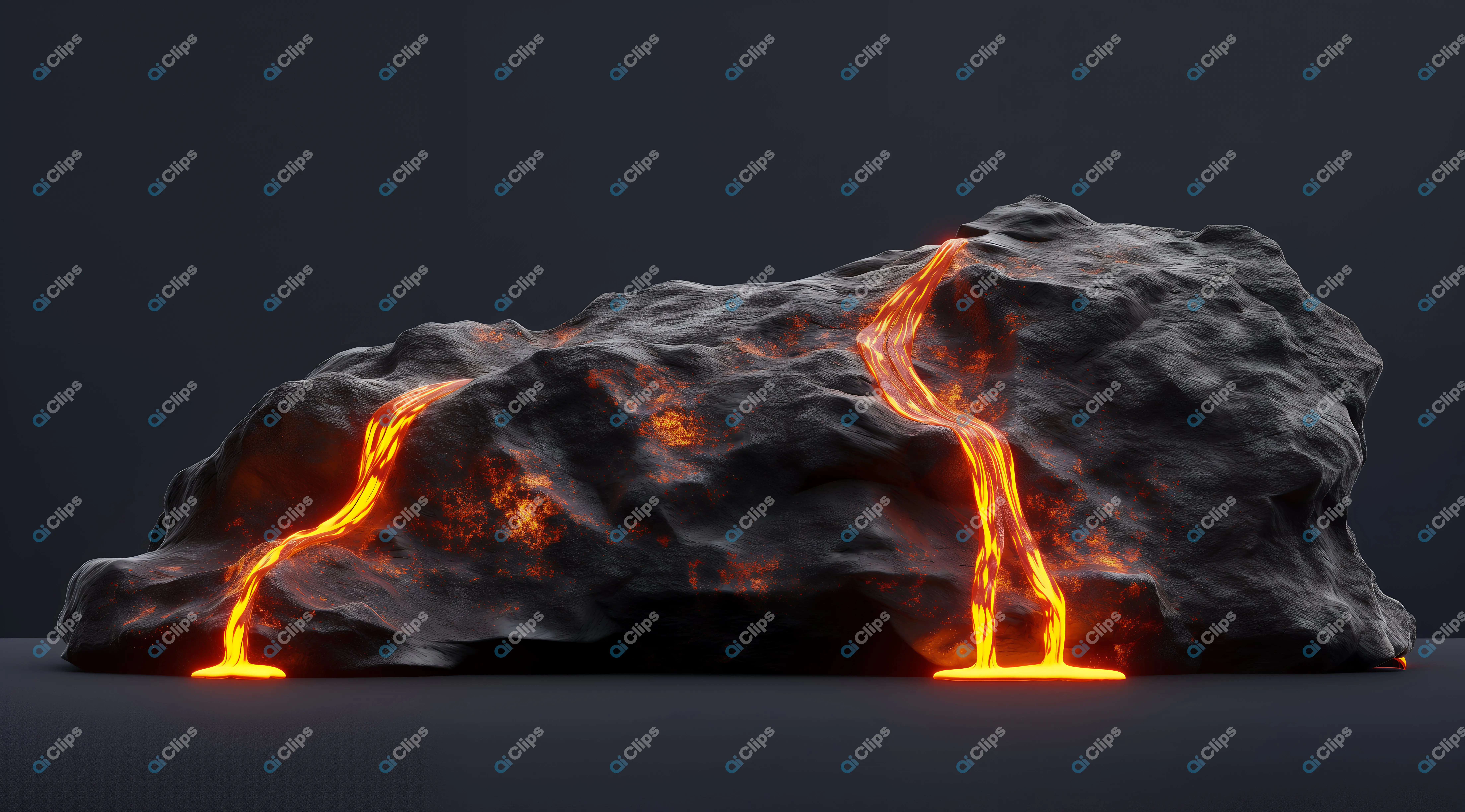 Molten Lava Flow Rock