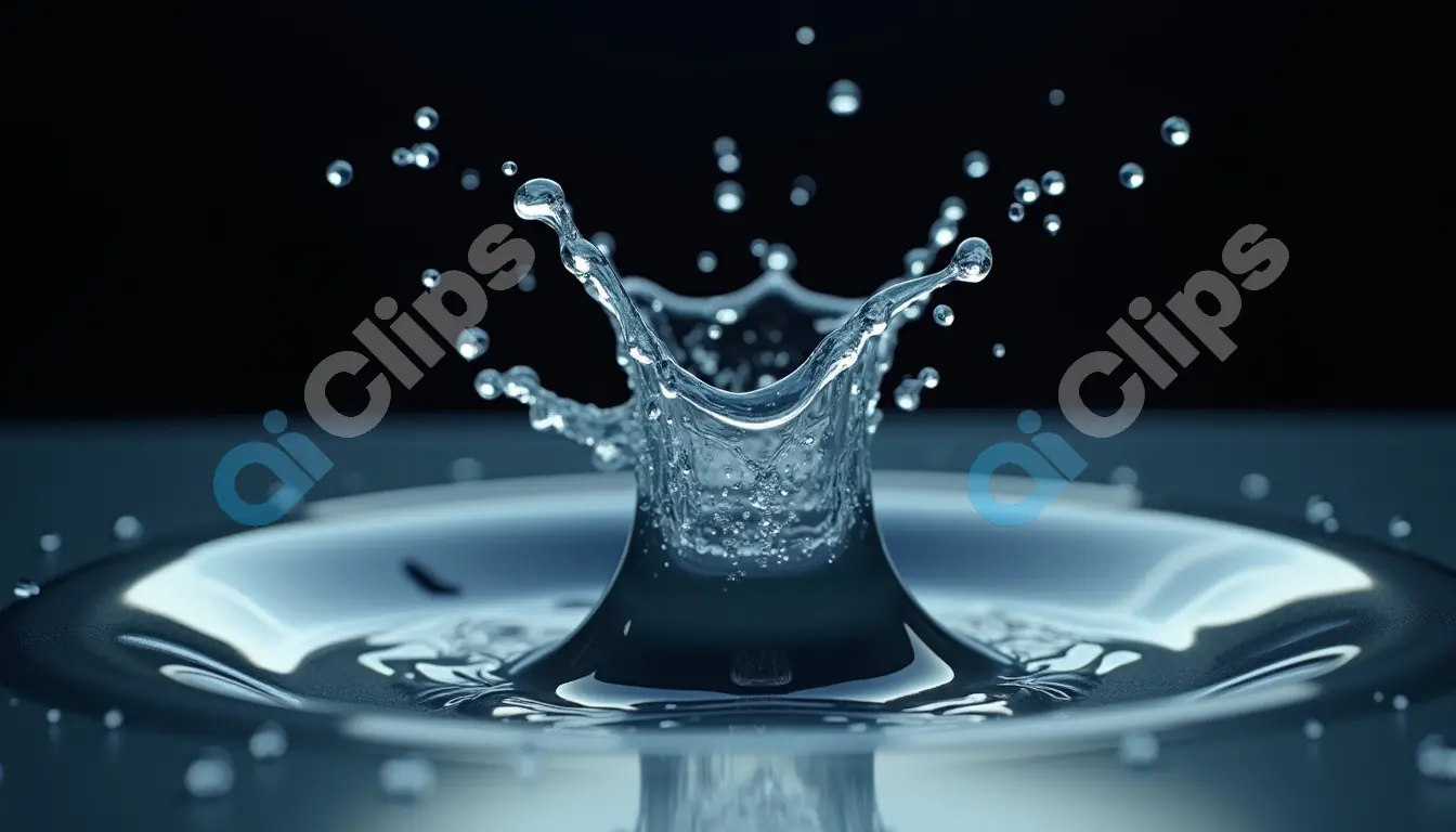Crystal Clear Water Splash in Slow Motion
