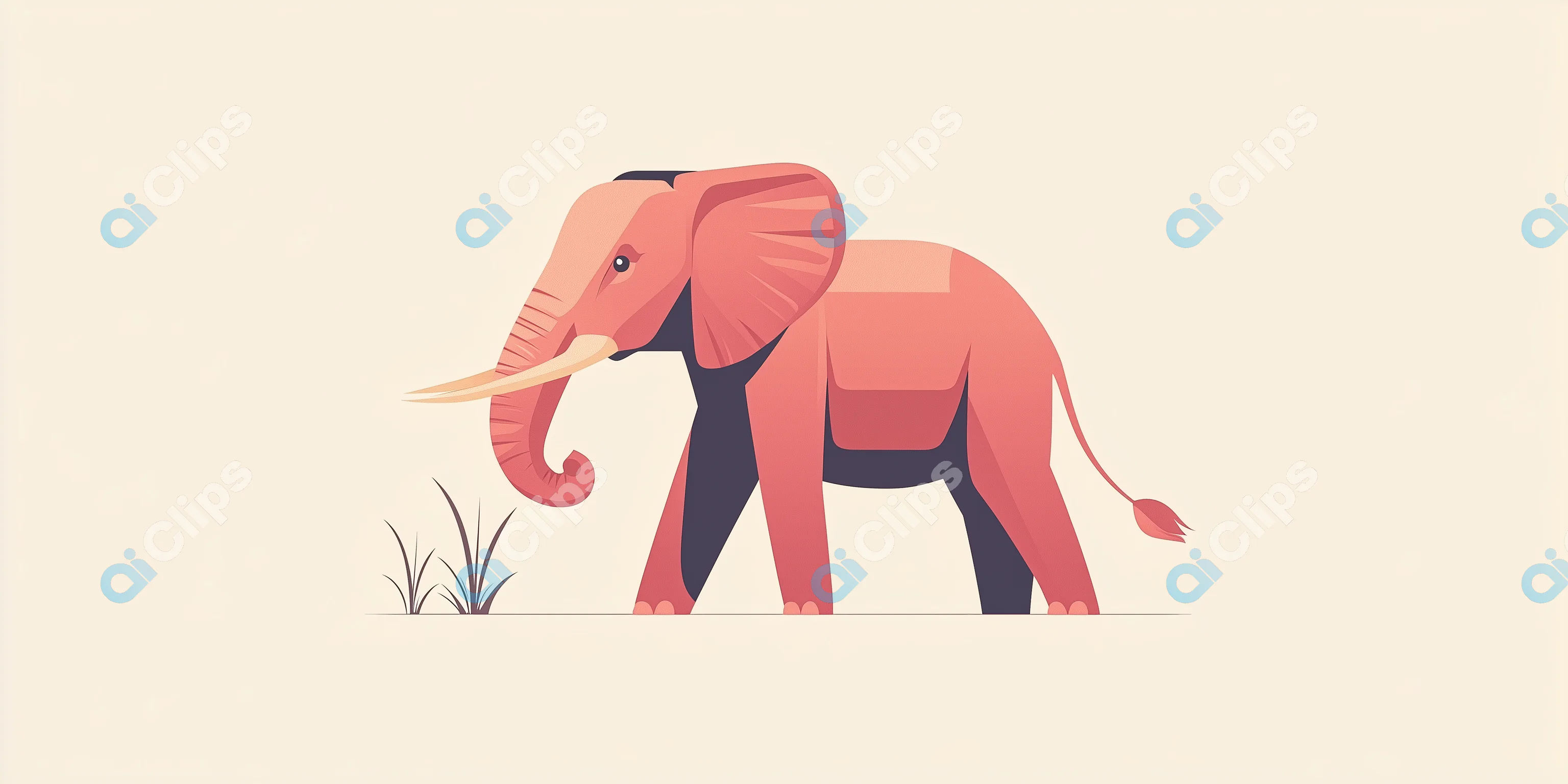 Minimalist Elephant Illustration