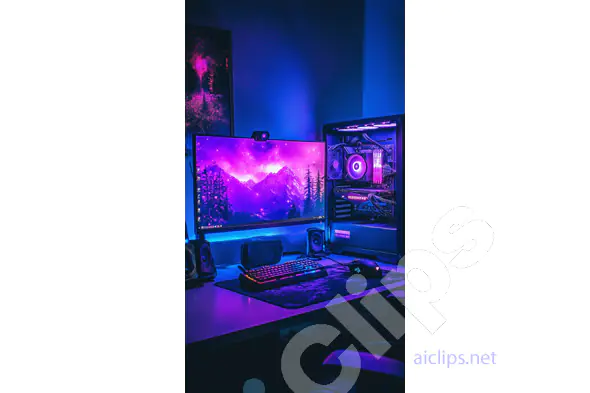Neon-Lit Gaming Setup