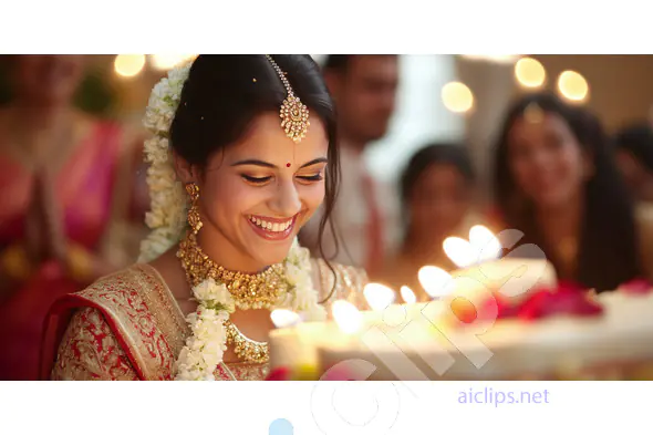 Joyful Bride at Celebration